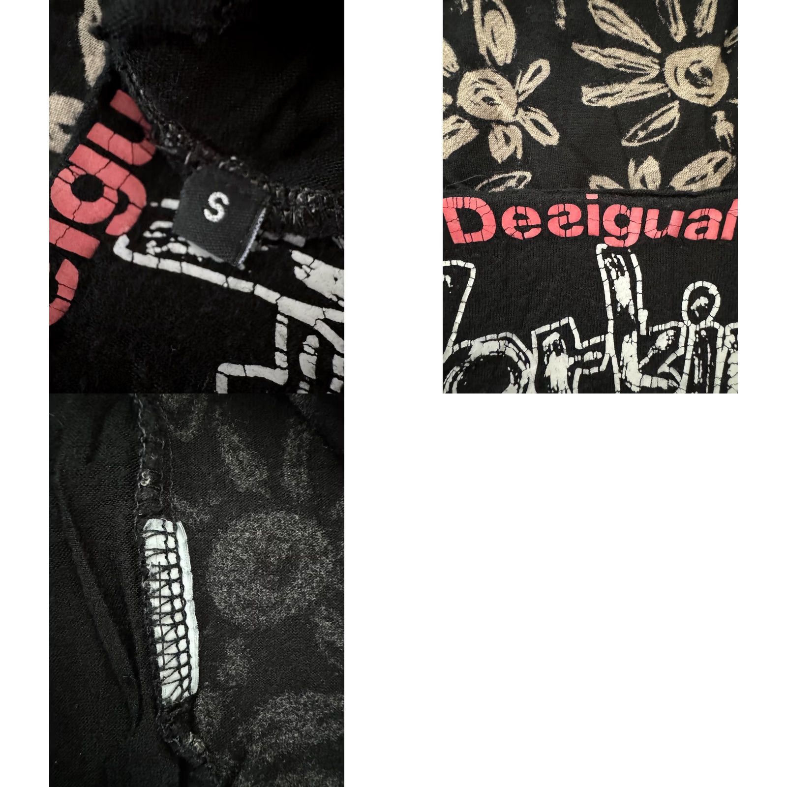 Desigual Desigual Shirt S Womens Long Sleeve Cotton Black Tunic Shirt Size S / US 4 / IT 40 - 8 Thumbnail