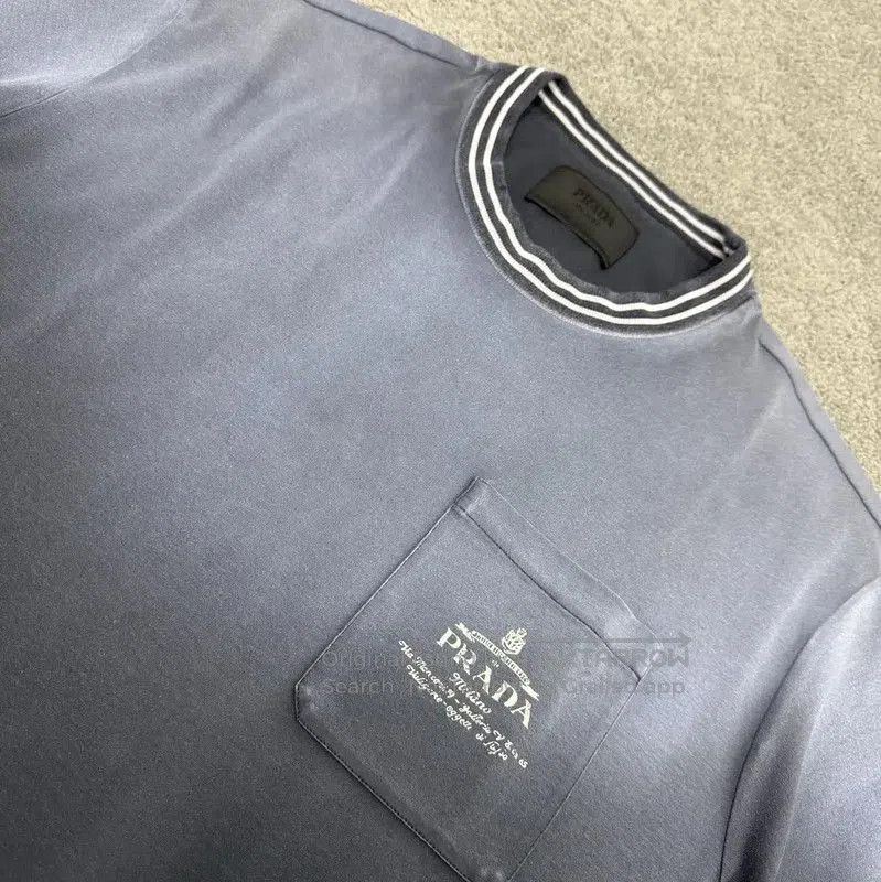 Prada Prada Gray Cotton Logo Short Sleeve T-shirt. Size US L / EU 52-54 / 3 - 2 Thumbnail