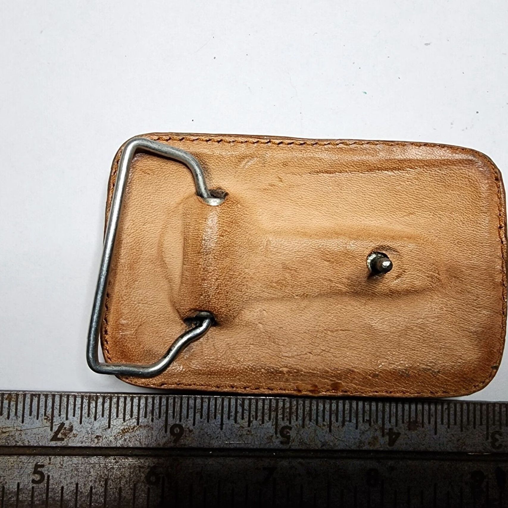 Vintage VINTAGE Leathet Horse Cowboy Belt Buckle USA Belt Buckle 1.5 in Brown Leather Western Accessories Men Size ONE SIZE - 2 Thumbnail
