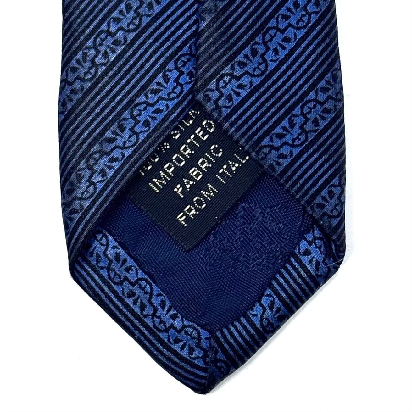 Versace Versace Navy Abstract Pattern Tie Size ONE SIZE - 8 Thumbnail