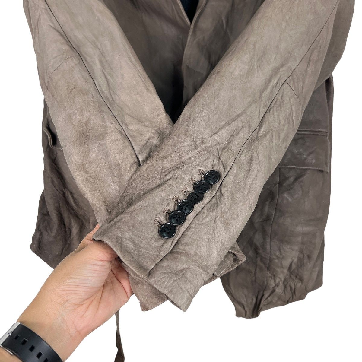 If Six Was Nine 🔥 AILEFAN ASYMMETRIC LEATHER JACKET Size US S / EU 44-46 / 1 - 13 Thumbnail