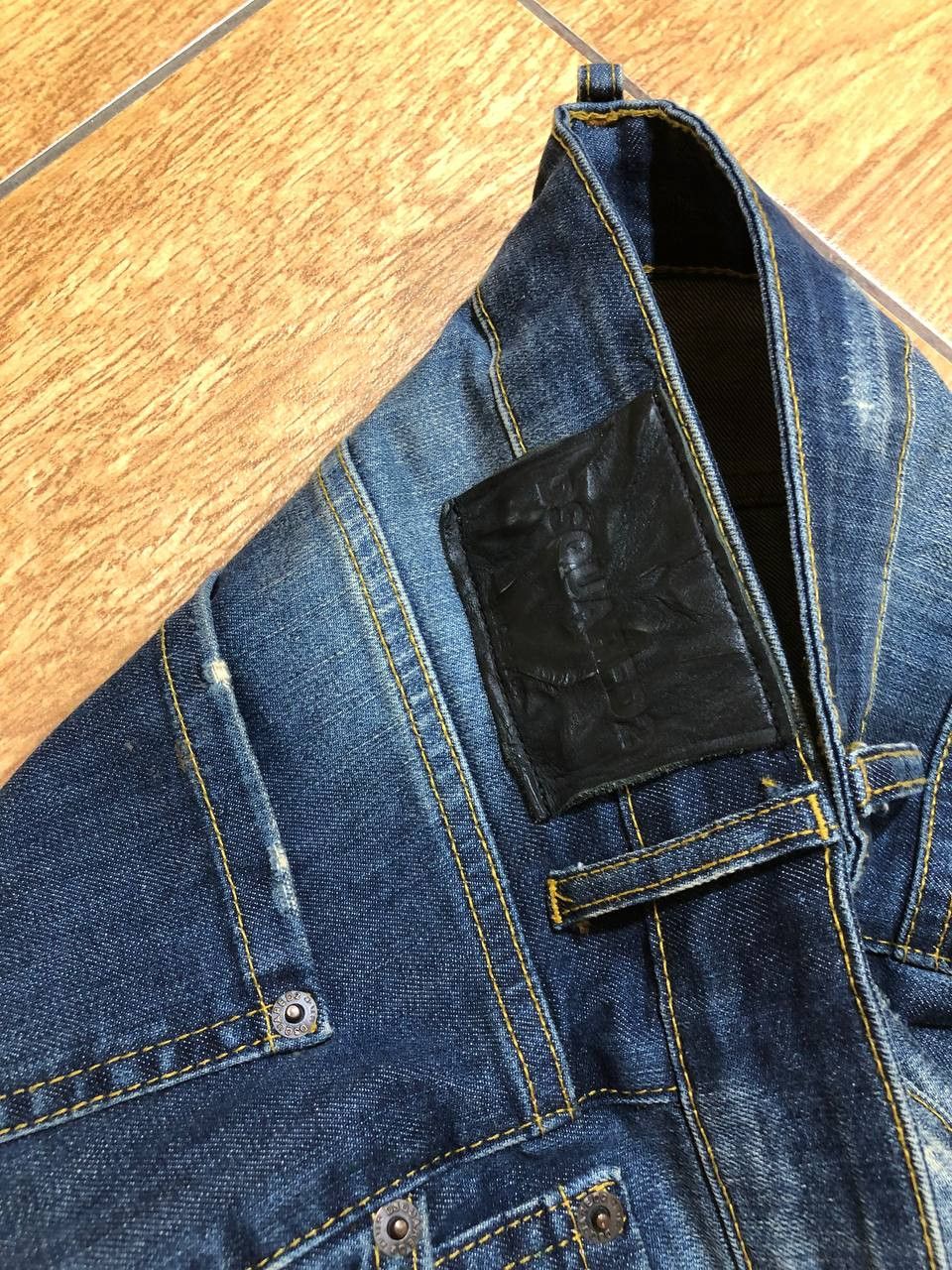 Dsquared2 DSQUARED2 Wash Denim Distressed Straight Jeans Size US 34 / EU 50 - 4 Thumbnail