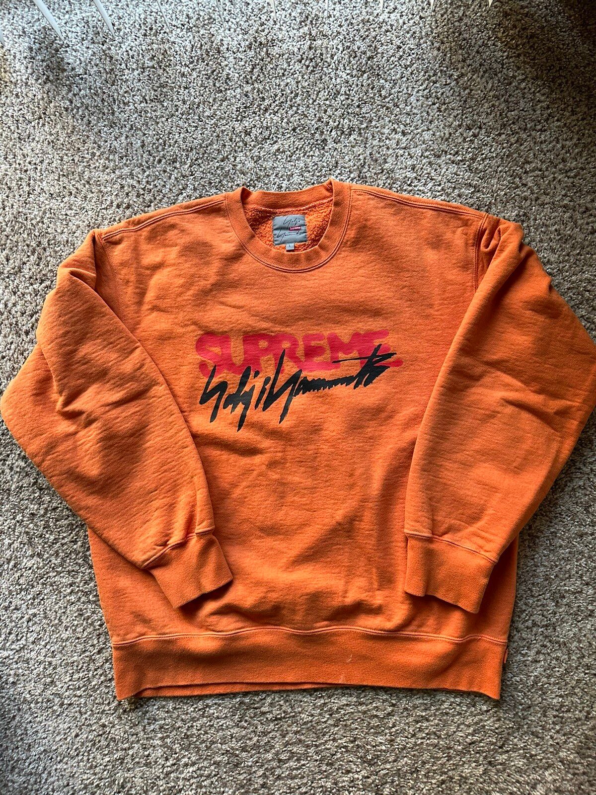 Supreme Supreme Yohji Yamamoto Orange Crewneck FW20 | Grailed