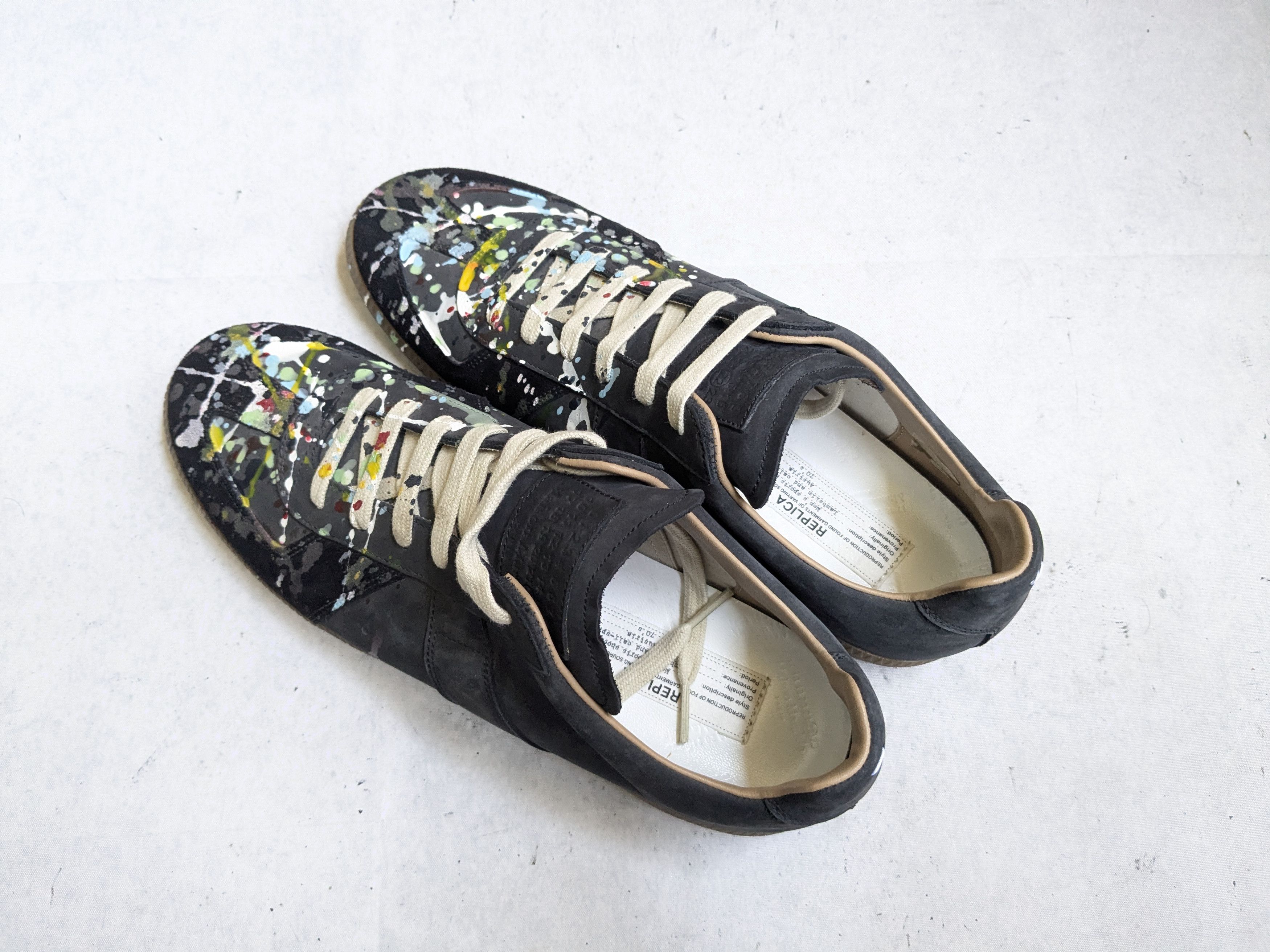 Maison Margiela Maison Margiela Replica GAT Paint Splatter Black 10.5 43.5 Size US 10.5 / EU 43-44 - 15 Thumbnail