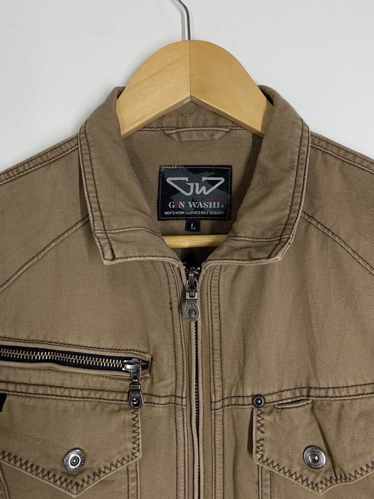 Japanese Brand × Vintage Vintage Gin Washi Workwear Jacket Size US L / EU 52-54 / 3 - 2 Thumbnail