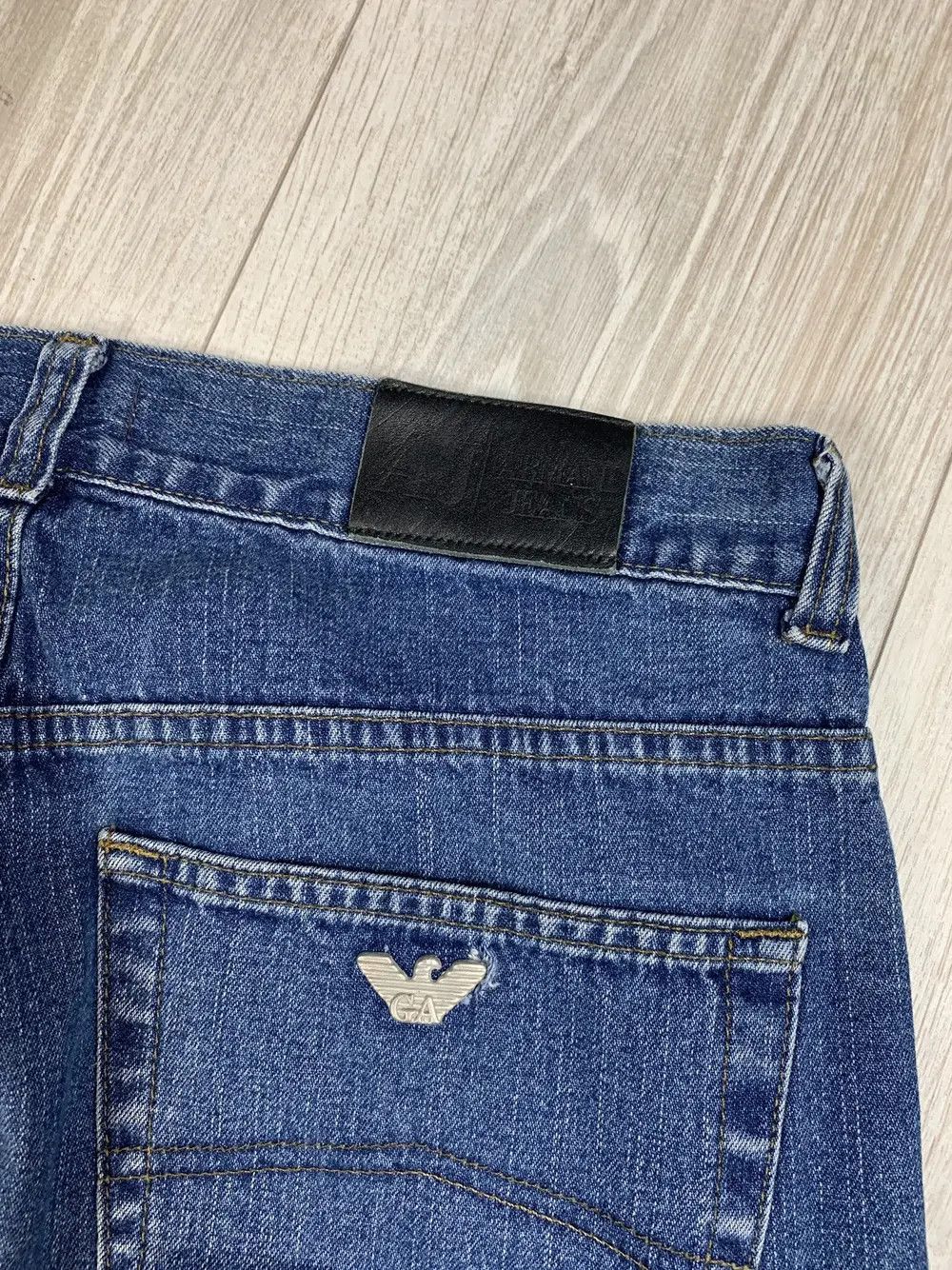 Armani × Vintage Armani Jeans Straight Denim Pants Baggy Vintage Style Skate Size US 32 / EU 48 - 4 Thumbnail