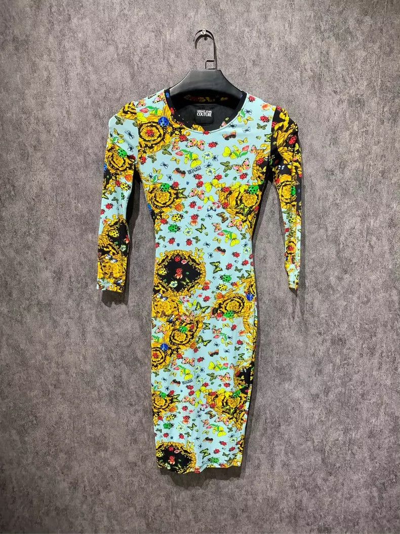 Versace Versace Floral full print dress Size S / US 4 / IT 40 - 1 Thumbnail