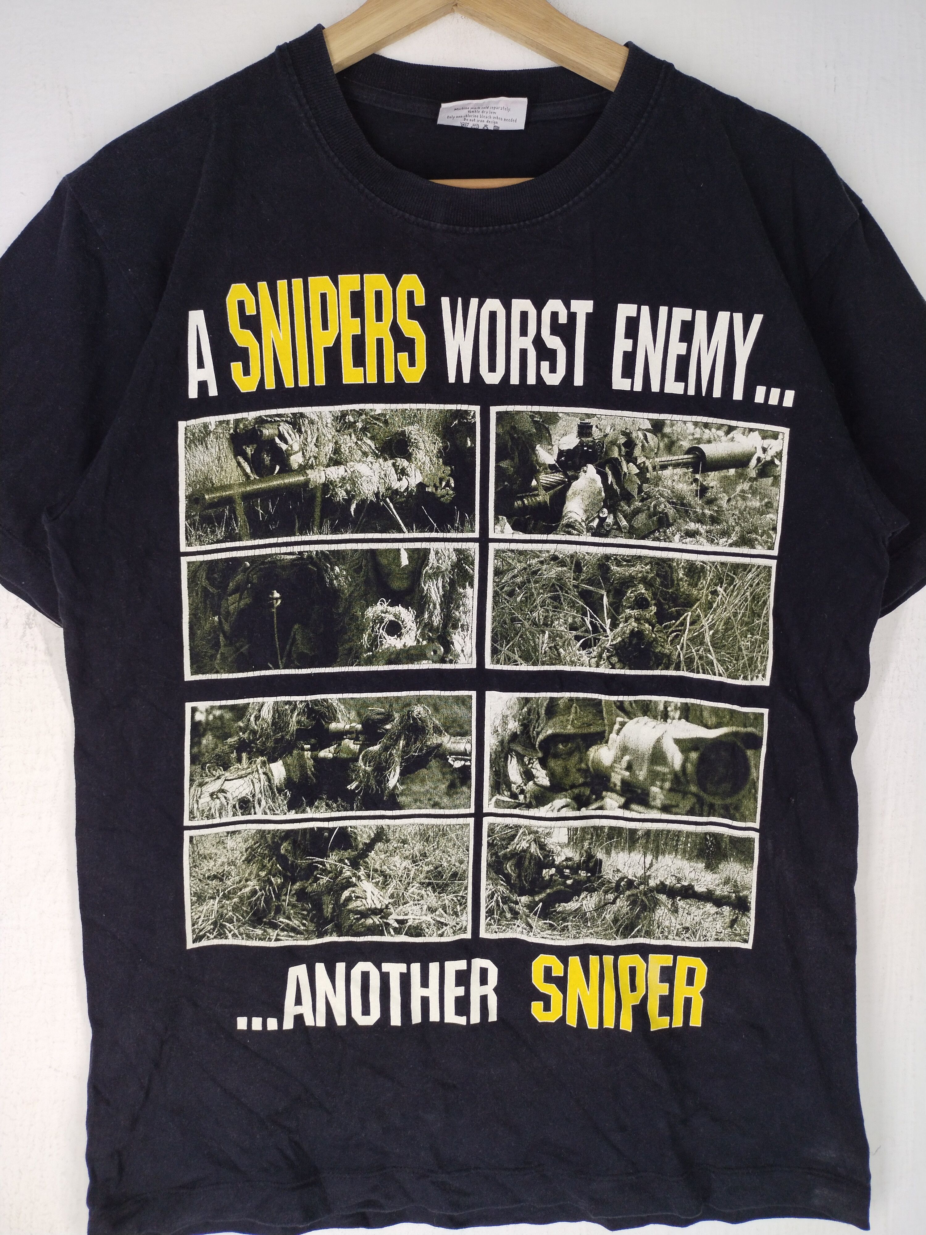 Sniper Gang Vintage Survivors Sniper One Shot, One Kill Shirt Tee Size US M / EU 48-50 / 2 - 2 Thumbnail