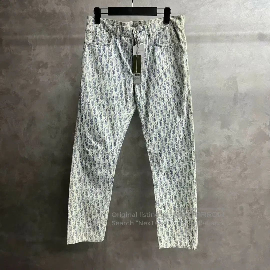 Dior dior blue printed slim-fit jeans. Size US 29 - 1 Thumbnail