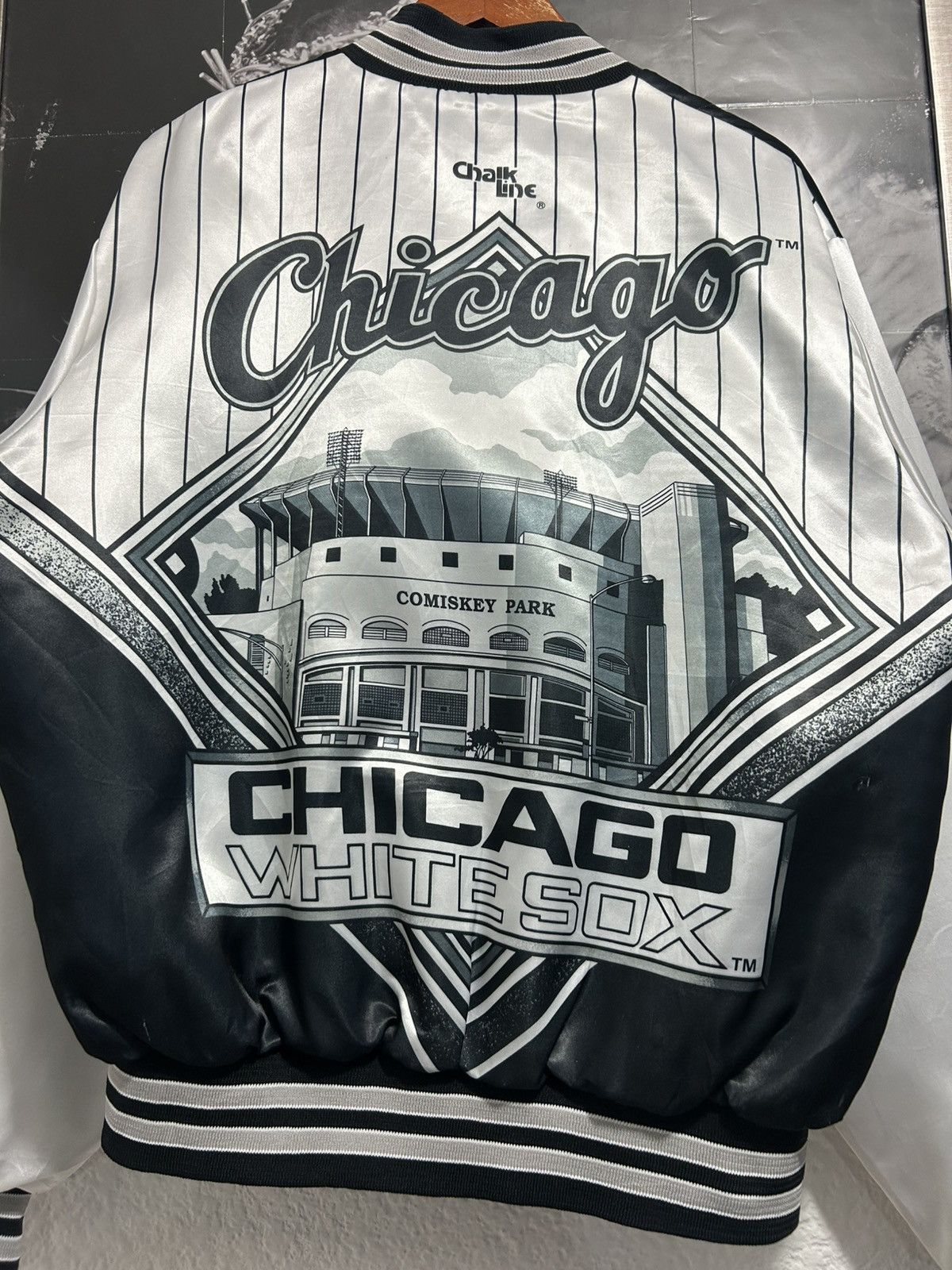 Chalk Line × MLB × Vintage 90’s Chicago White Sox MLB Varsity Jacket Size US XL / EU 56 / 4 - 4 Thumbnail