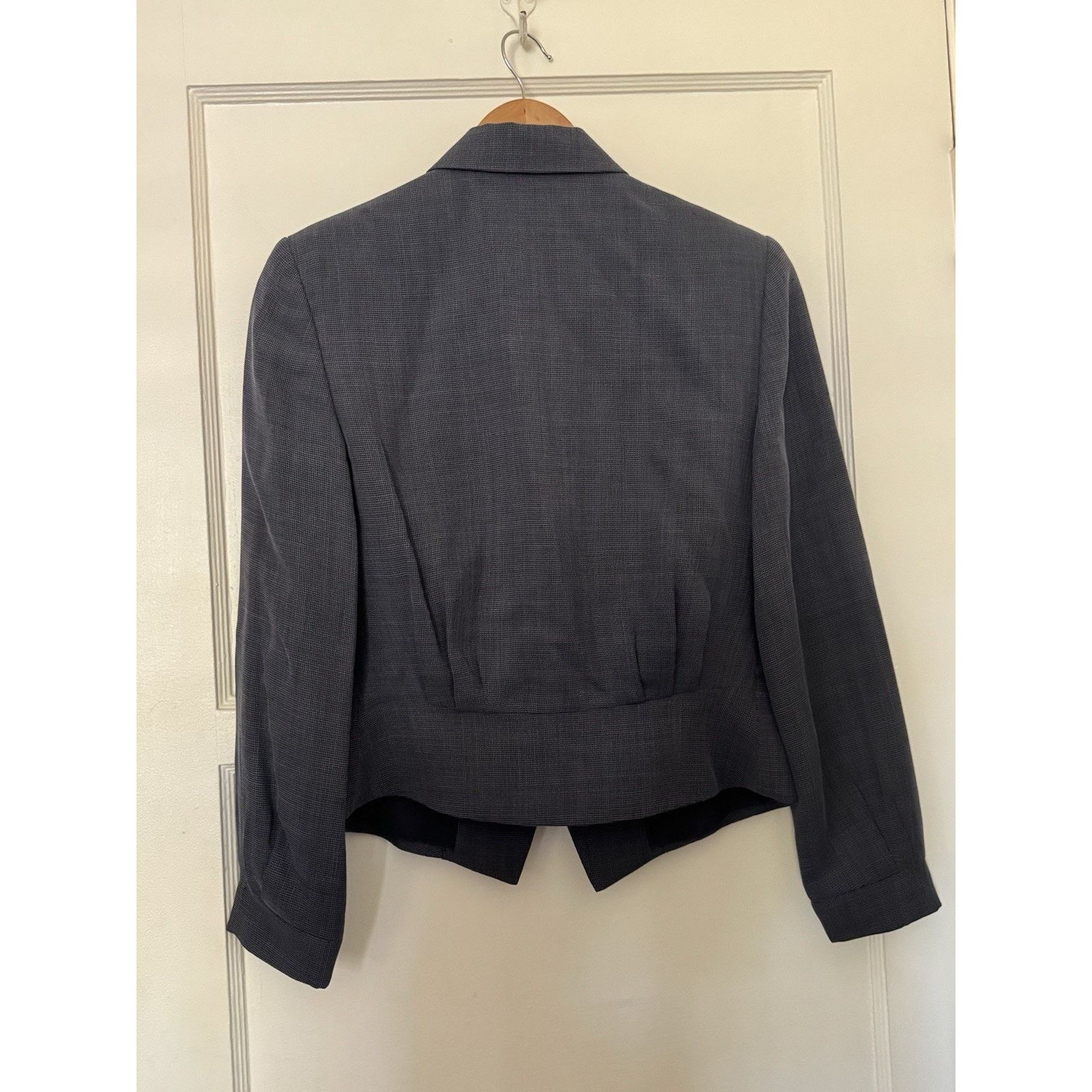 Vintage RICHARD TYLER COUTURE Women's Blazer Sz 6 Grey Cropped 90s Size M / US 6-8 / IT 42-44 - 3 Thumbnail