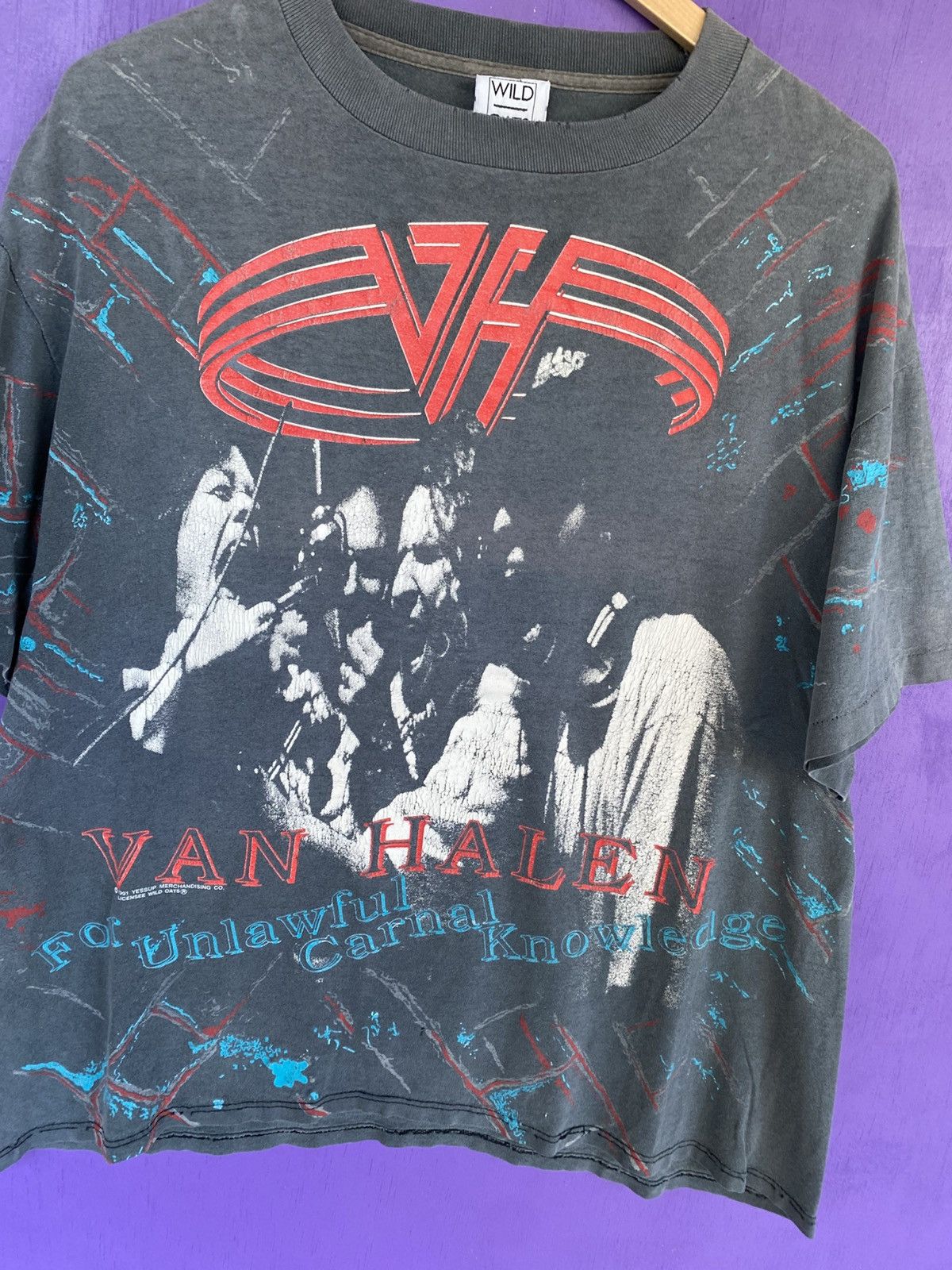 Band Tees Vintage 1991 Van Halen unlawful carnal knowledge AOP tee Size US XL / EU 56 / 4 - 3 Thumbnail
