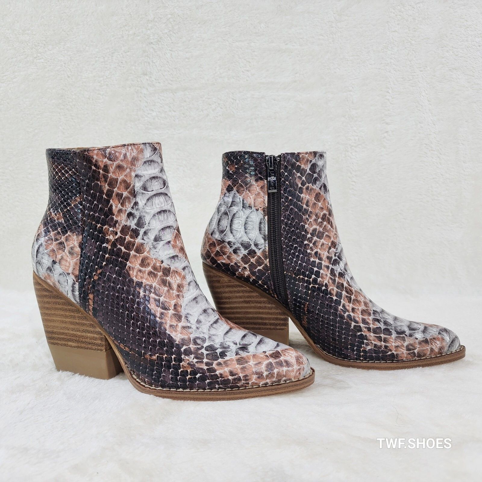 Other Autumn Colorful Multi Snake Country Western Cowgirl Ankle Bo Size US 9 / IT 39 - 4 Thumbnail