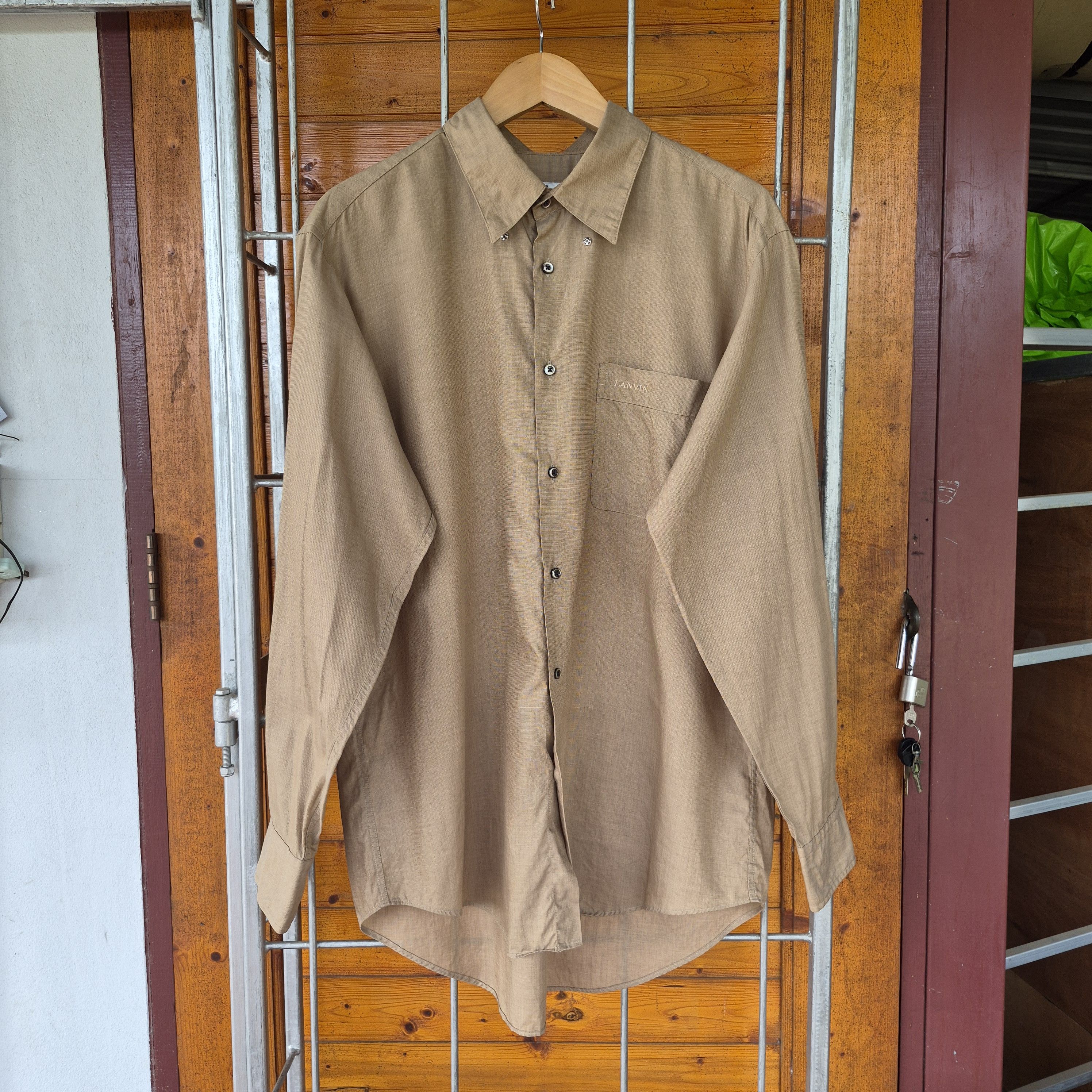 Lanvin Vintage LANVIN CLASSIQUE Men's Long Sleeve Shirt Size US L / EU 52-54 / 3 - 1 Thumbnail