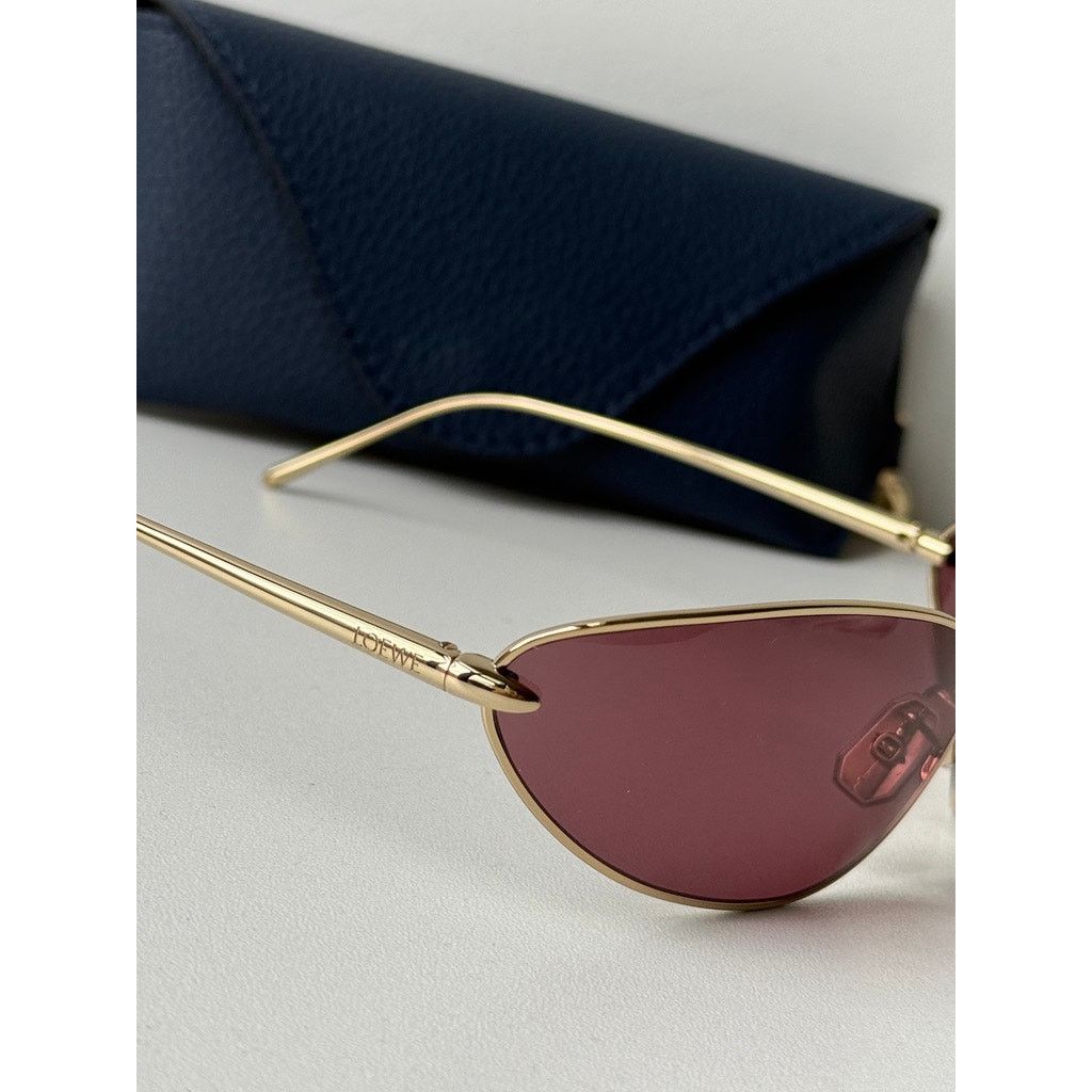 NEW Loewe LW40164U Mask Wrap Sunglasses in Gold Purple display picture 1