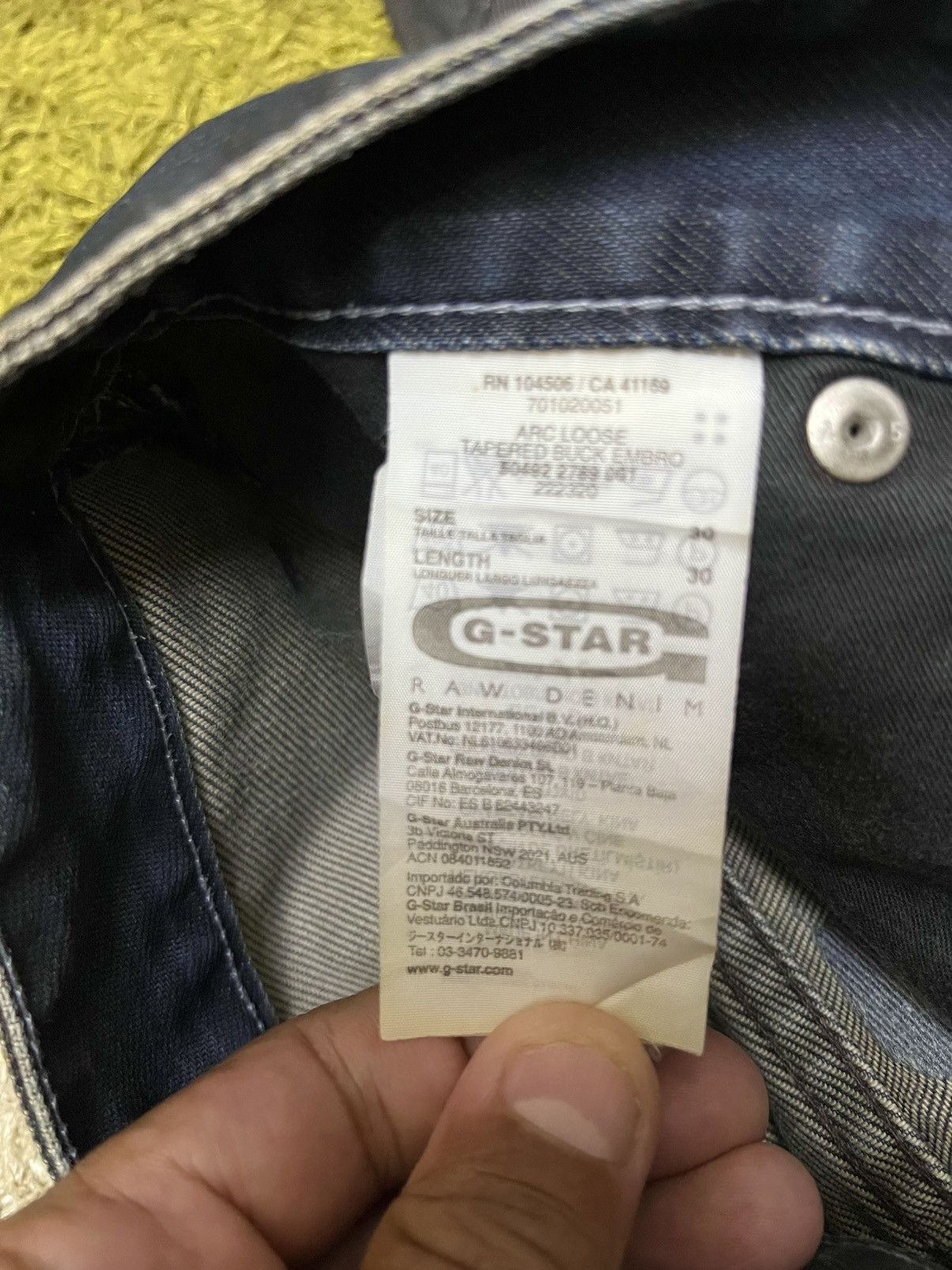 G-Star Gstar Raw Denim 3301 Pant Size US 30 / EU 46 - 4 Thumbnail