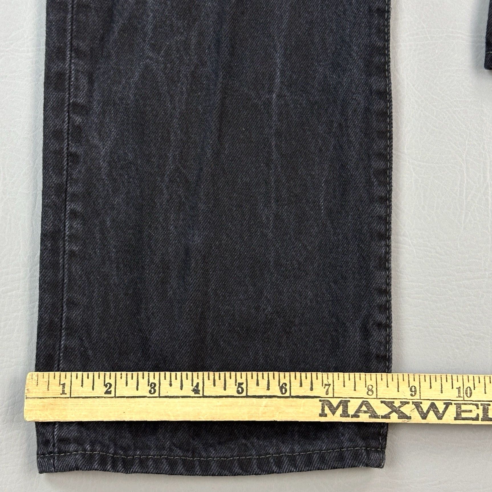 Levi's VINTAGE Levi's 501 Jeans Mens 36x34 36x32 Black Denim Straight Button Fly Casual Jeans Mens jeans Vintage 501 Cowboy Logo Retro USA Mens Size US 36 / EU 52 - 4 Thumbnail