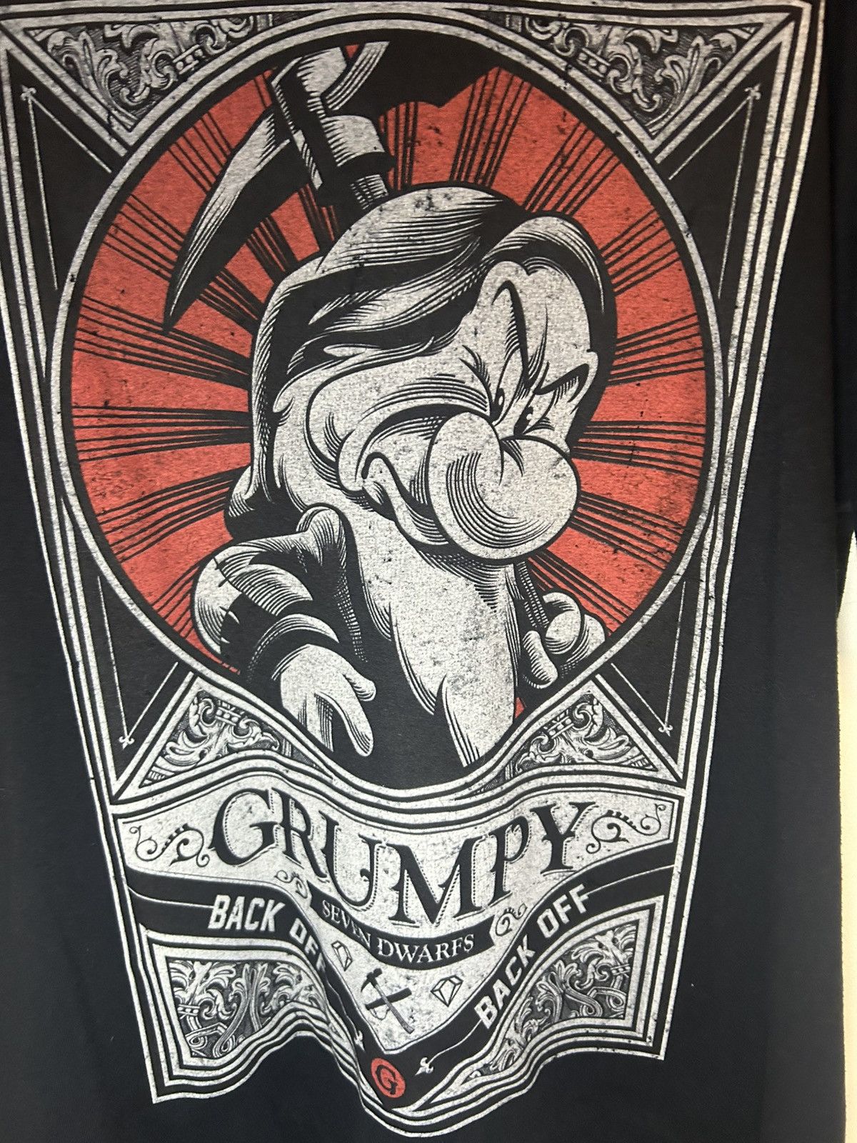 Disney Official Disney Grumpy dwarf “back off” T-shirt Size US XXL / EU 58 / 5 - 4 Thumbnail