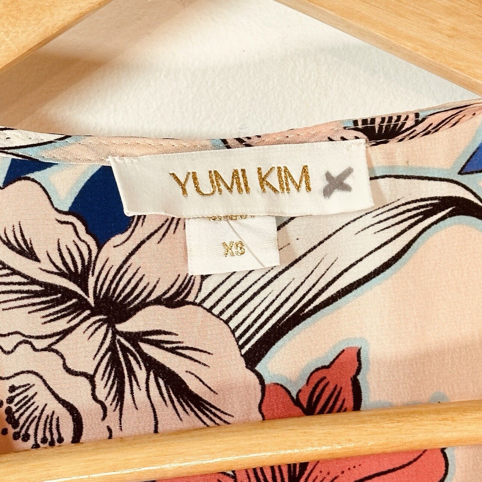 Anthropologie Yumi Kim Soho Mixer Floral Wrap Mini Dress Silk Peach XS Size XS / US 0-2 / IT 36-38 - 3 Thumbnail