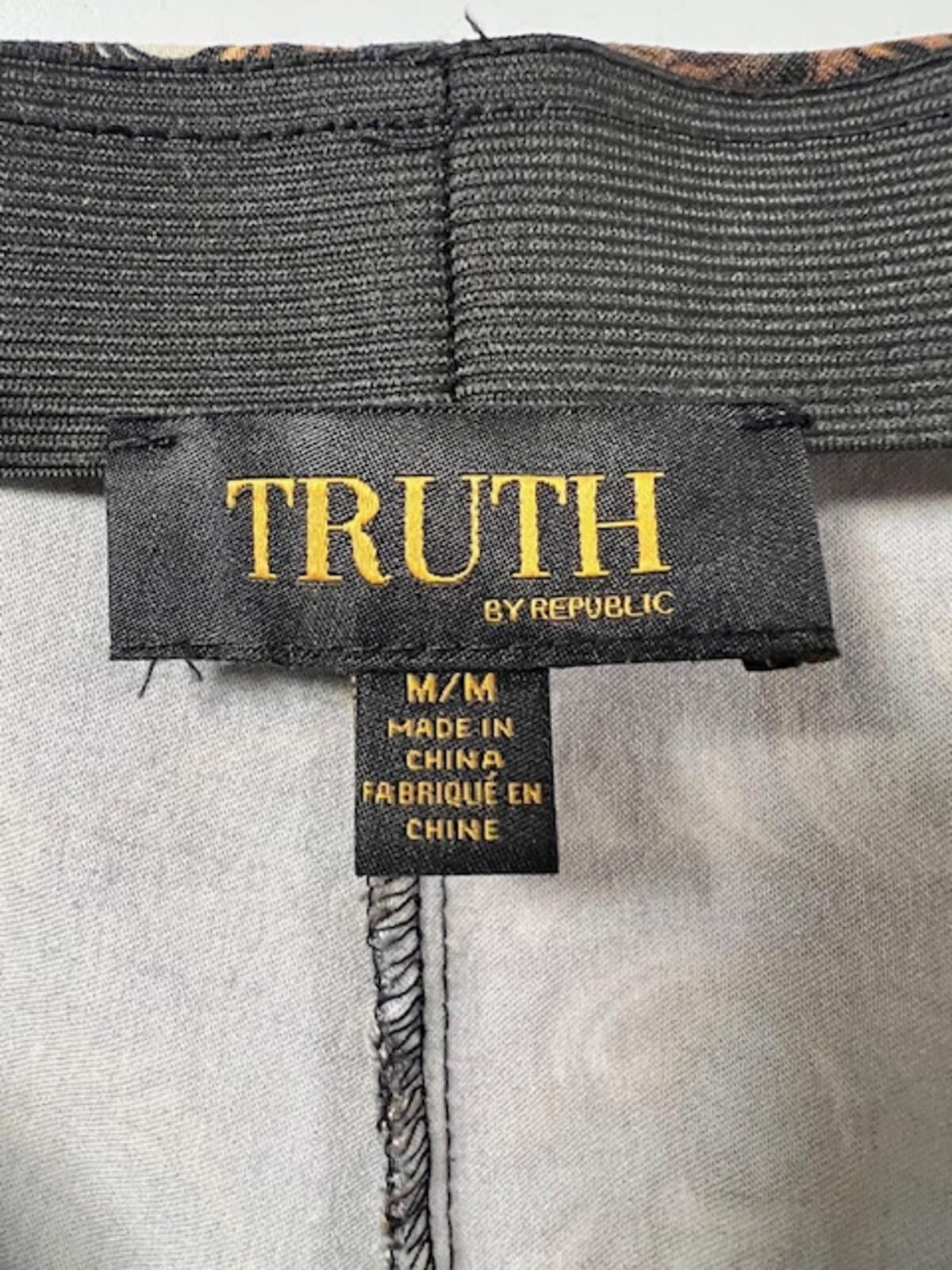 Other TRUTH BY REPUBLIC Black and Gold stretch pants Size 32" / US 10 / IT 46 - 5 Thumbnail