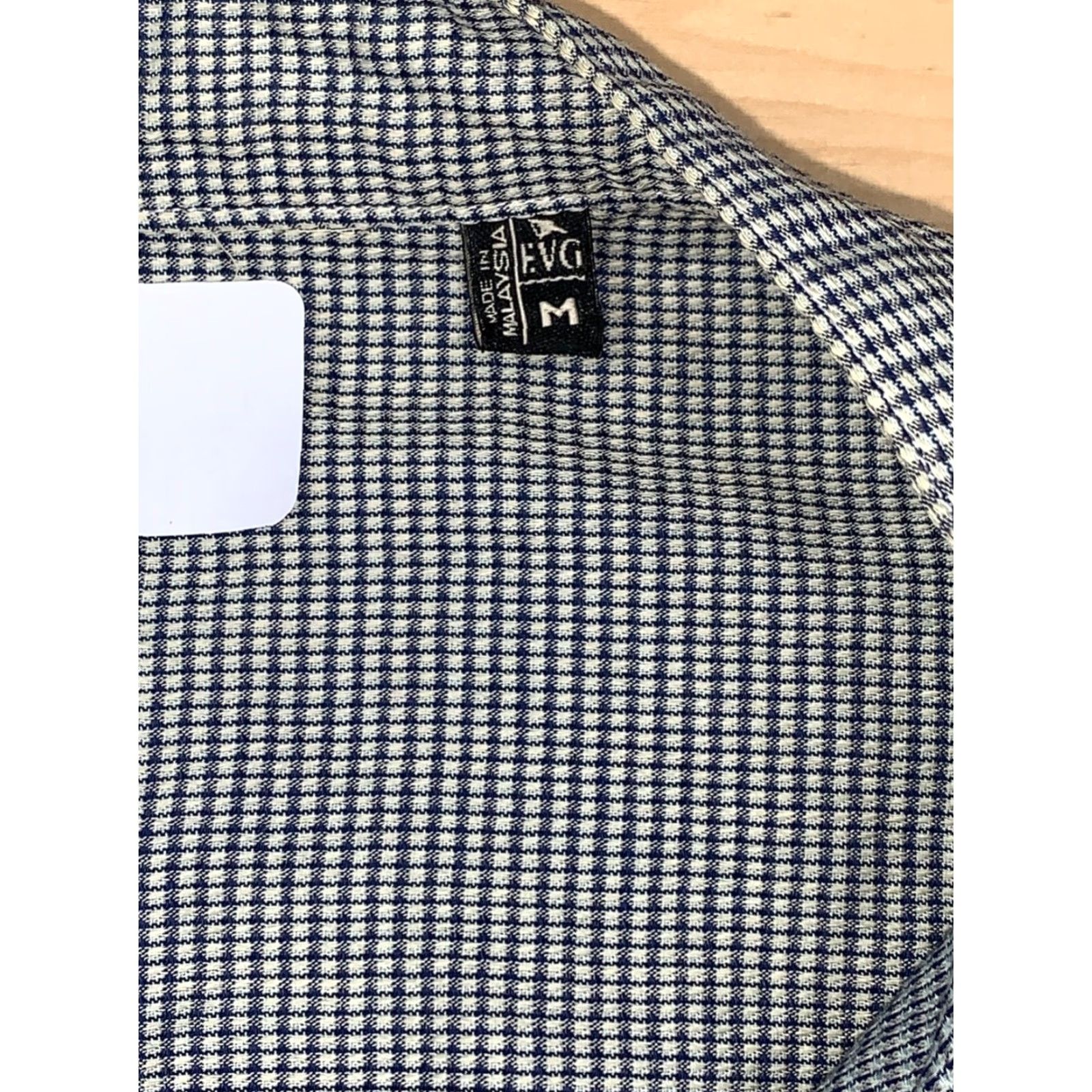 Evergreen Evergreen Button-Down Long Sleeve Shirt Check M Mock Neck Casual Mens Shirt Black/White Regular Cotton Size US M / EU 48-50 / 2 - 4 Thumbnail