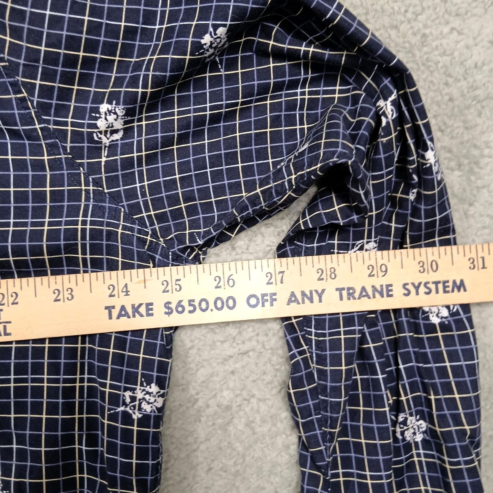 Ben Sherman Ben Sherman Black Label Shirt Mens XL Blue Check Long Sleeve Cotton Button Up Size US XL / EU 56 / 4 - 5 Thumbnail