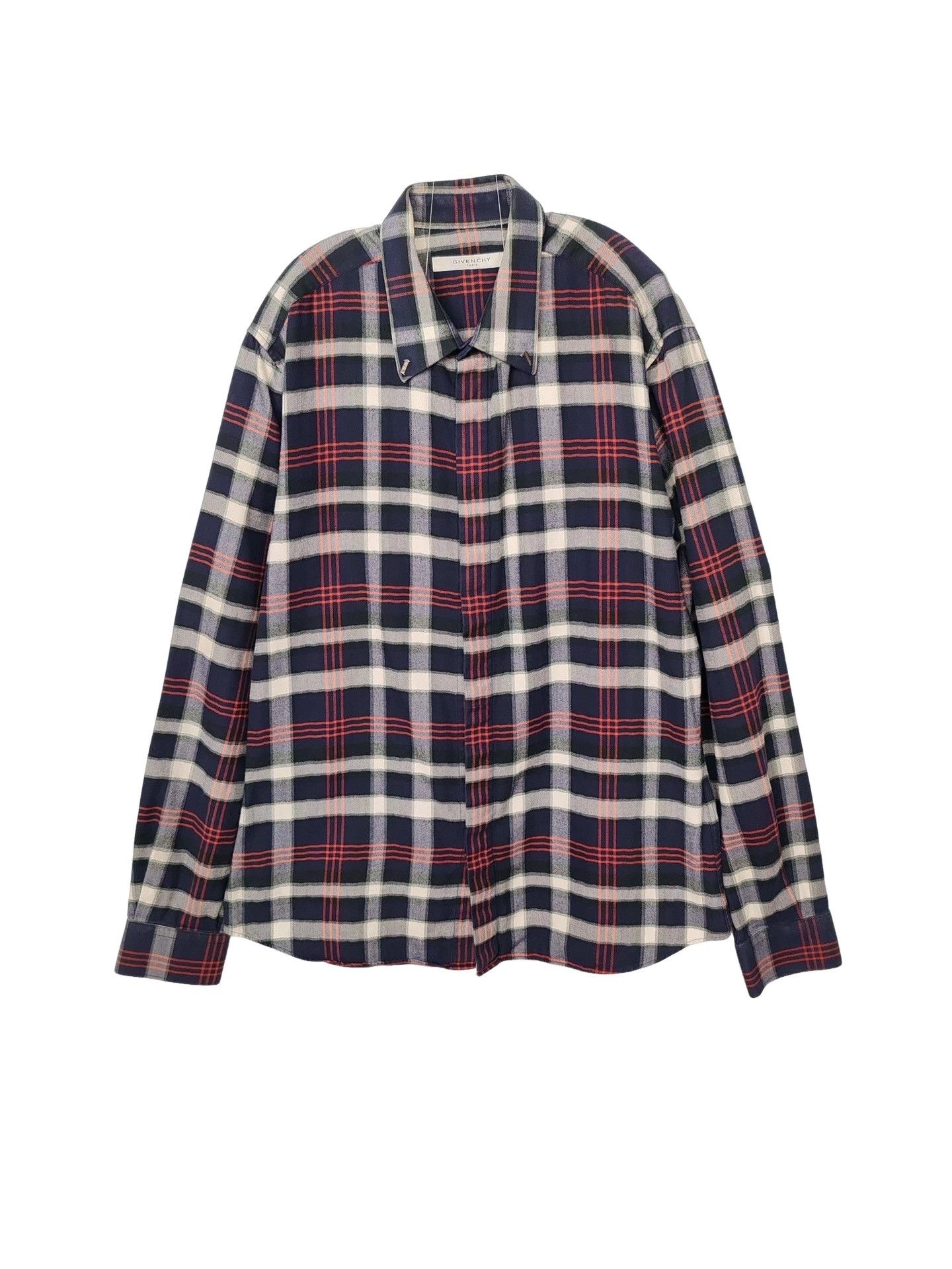 Givenchy Givenchy Plaid Flannel Shirt Size L Size US L / EU 52-54 / 3 - 1 Thumbnail
