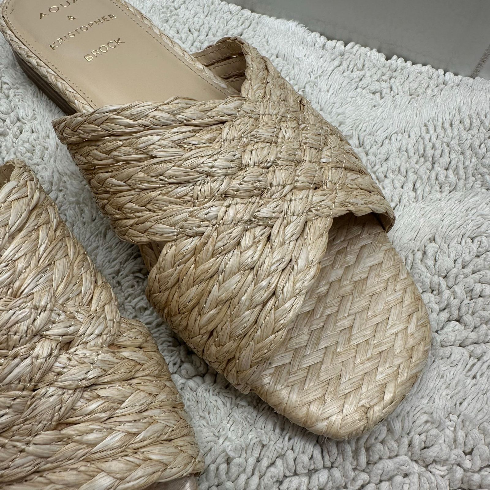 Other AQUA Kristopher Brock Crossover Espadrille Sandals 7.5M Size US 7.5 / IT 37.5 - 3 Thumbnail
