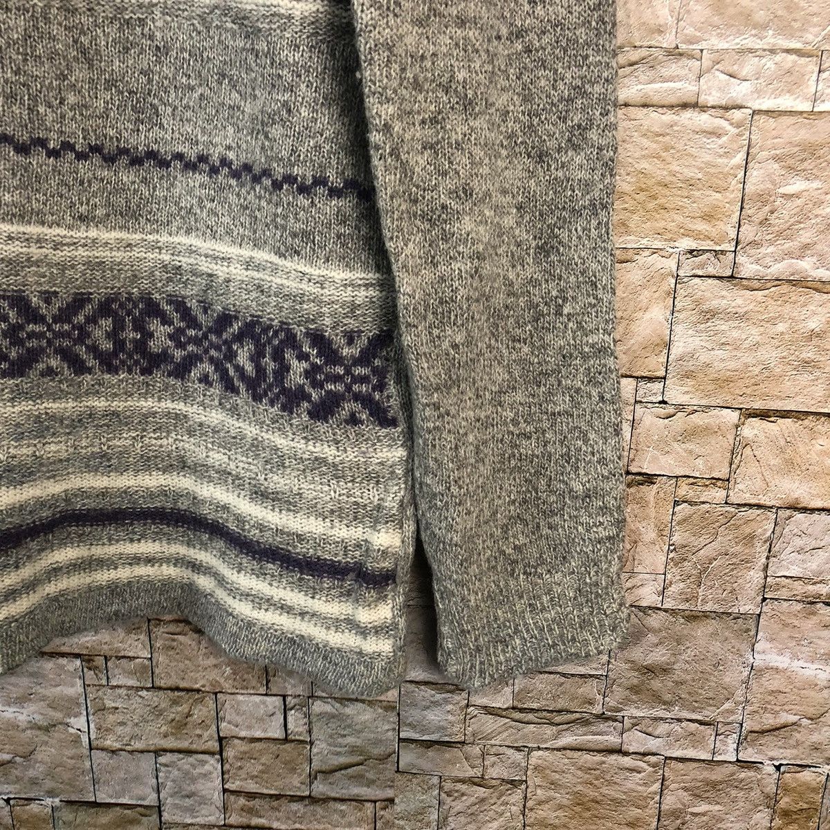 Homespun Knitwear × Japanese Brand Mocha Giene Grey Knitwear #A909 Size S / US 4 / IT 40 - 8 Thumbnail