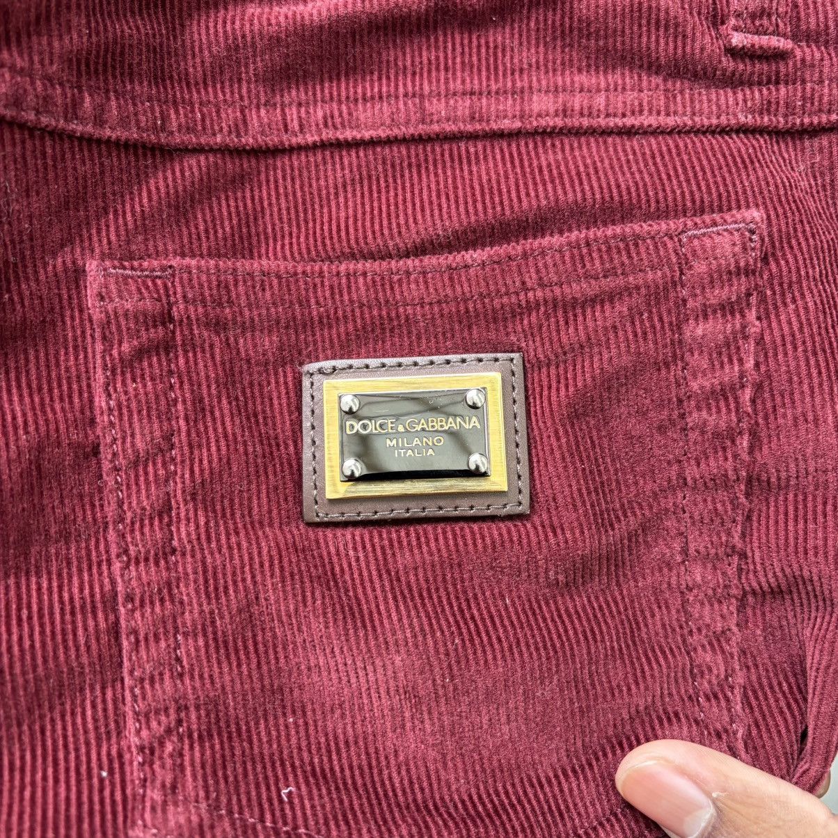 Dolce & Gabbana Wine Red Corduroy Pants Size US 28 / EU 44 - 4 Thumbnail