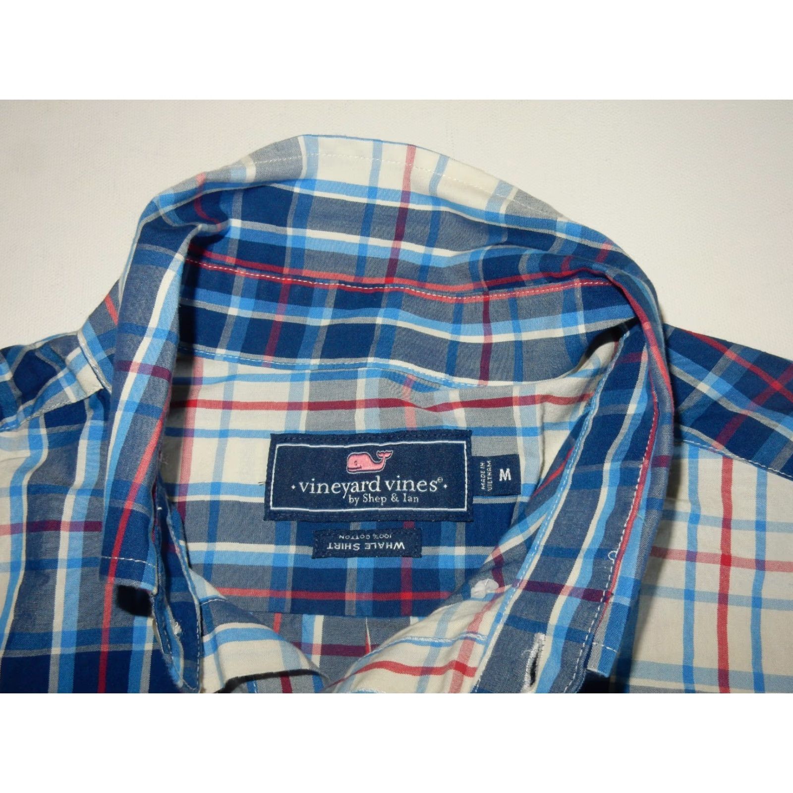 Vineyard Vines VINTAGE Vineyard Vines Plaid Button-Up Shirt Adult Medium Blue Long Sleeve Mens Size US M / EU 48-50 / 2 - 3 Thumbnail