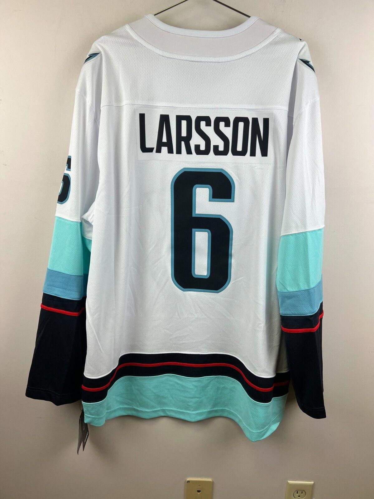 NHL Seattle Kraken Adam Larsson #6 Fanatics Breakaway Jersey Size ONE SIZE - 3 Thumbnail