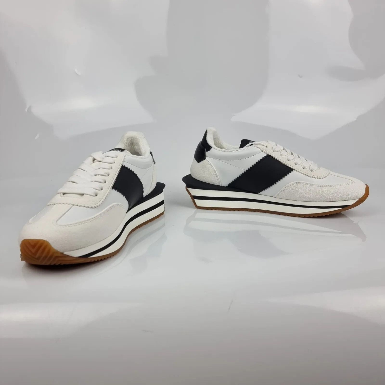 Tom Ford Tom Ford James White/Black Sneakers New Size US 11 / EU 44 - 4 Thumbnail