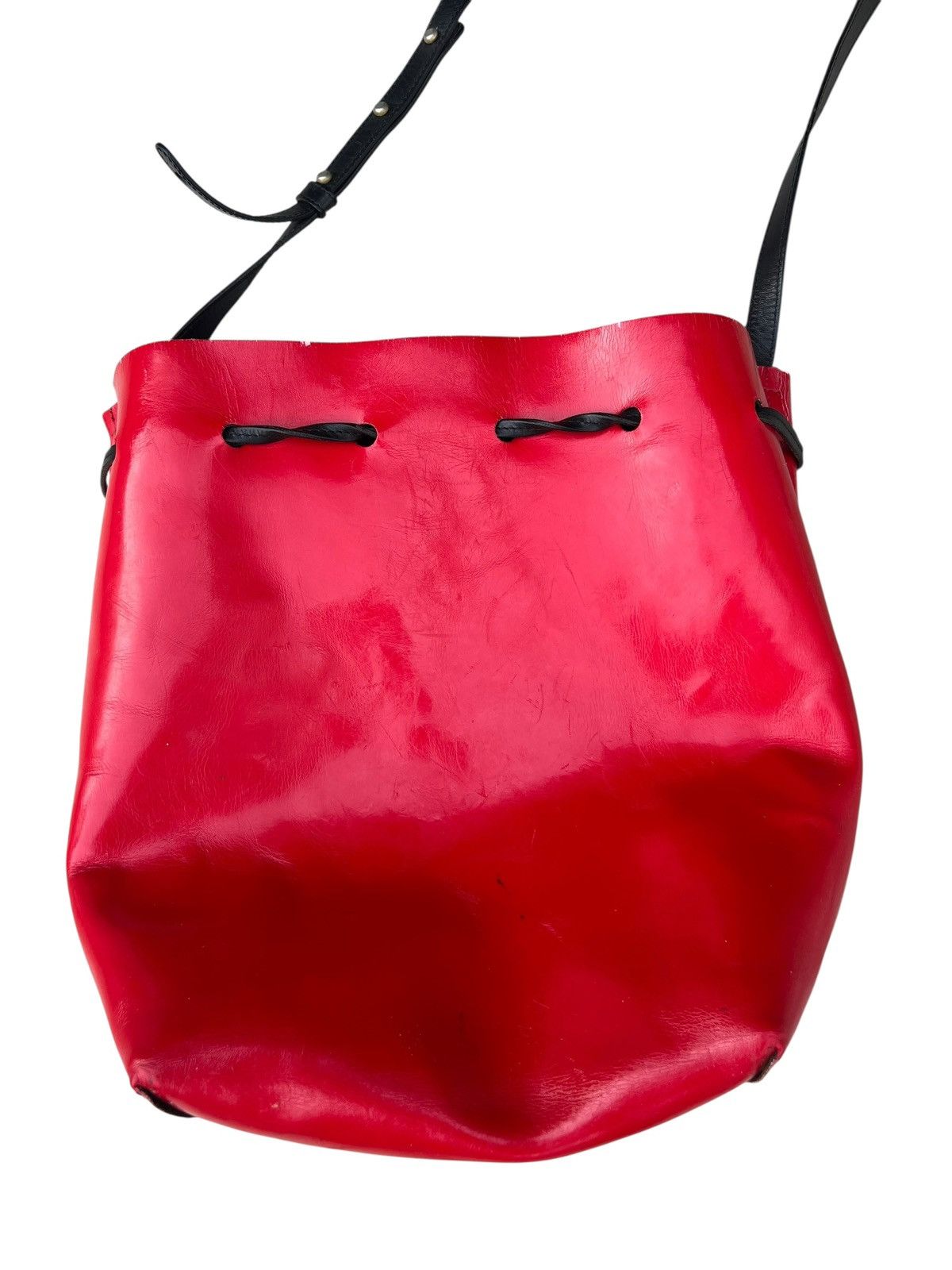Mansur Gavriel Distressed Patina Black Leather Mansur Gavriel Sling Bag Size ONE SIZE - 20 Thumbnail