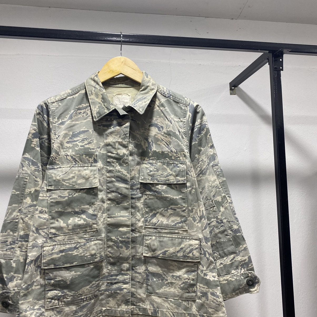 Vintage Military☠️ Parka Camo Utility Jacket Cargo 90s WW2 Size S / US 4 / IT 40 - 2 Thumbnail