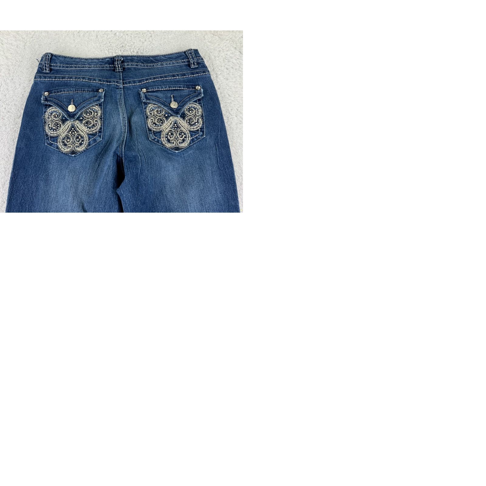 Nine West Nine West Jeans Women 8 Blue Denim Bootcut Cotton Blend 29x29 Regular Stretch 5-Pocket Design Inseam 29 Size 30" / US 8 / IT 44 - 10 Thumbnail