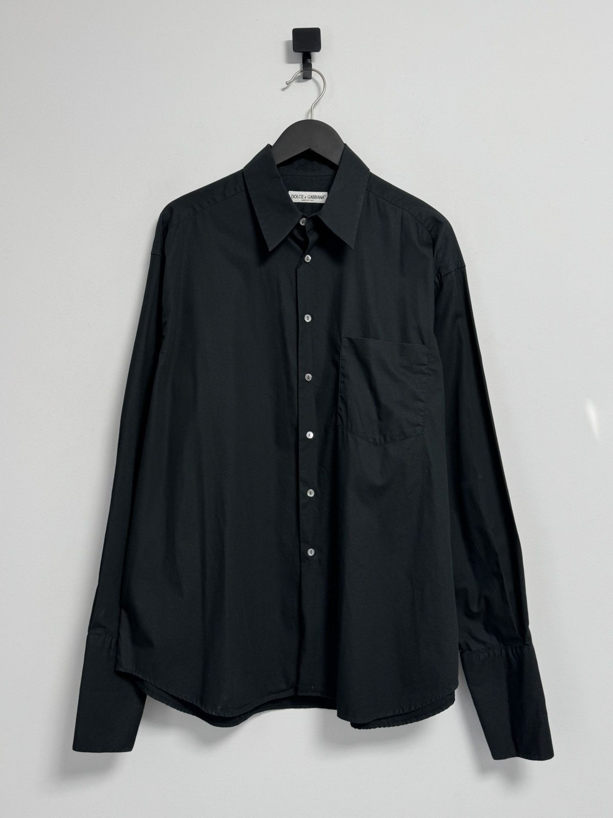 Dolce & Gabbana Dolce&Gabbana Button Up Shirt Luxury Black Cotton Size 50 Size US XL / EU 56 / 4 - 1 Thumbnail