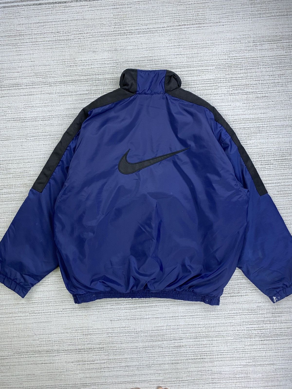 Nike 🔥90s Nike Center Swoosh Pullover Anorak Back Hit Jacket Size US XL / EU 56 / 4 - 2 Thumbnail