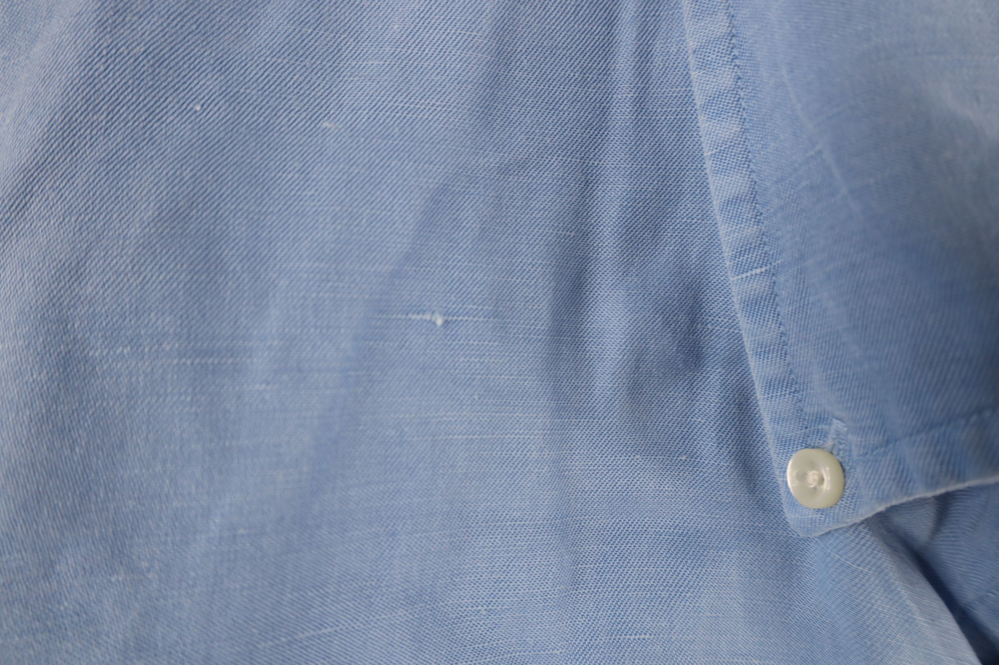 Polo Ralph Lauren Vintage 90s Ralph Lauren Silk Linen Button Down Shirt Blue Size US L / EU 52-54 / 3 - 7 Thumbnail