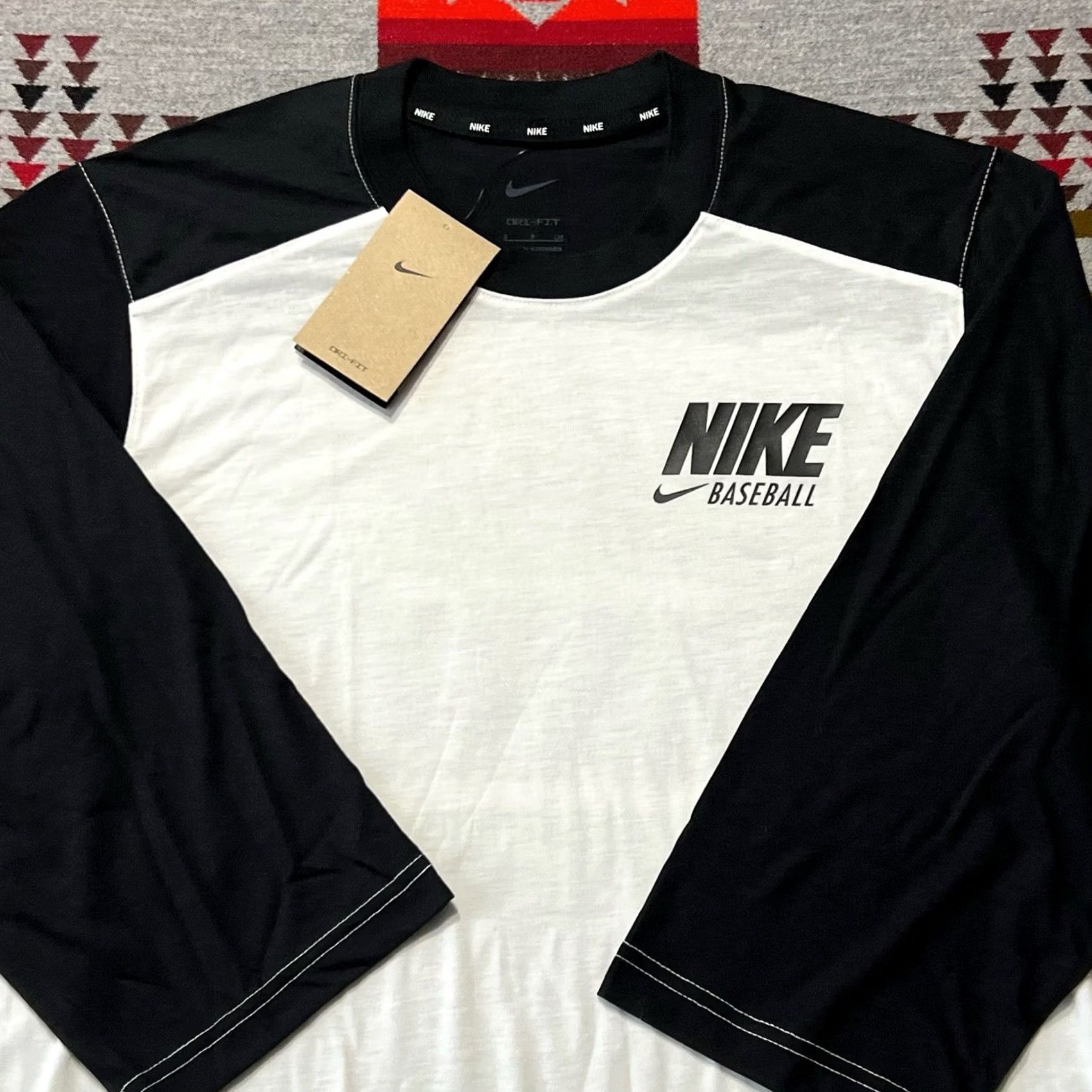 Nike Nike Shirt Mens S White Dri Fit Sleeve Baseball Gym Size US S / EU 44-46 / 1 - 6 Thumbnail