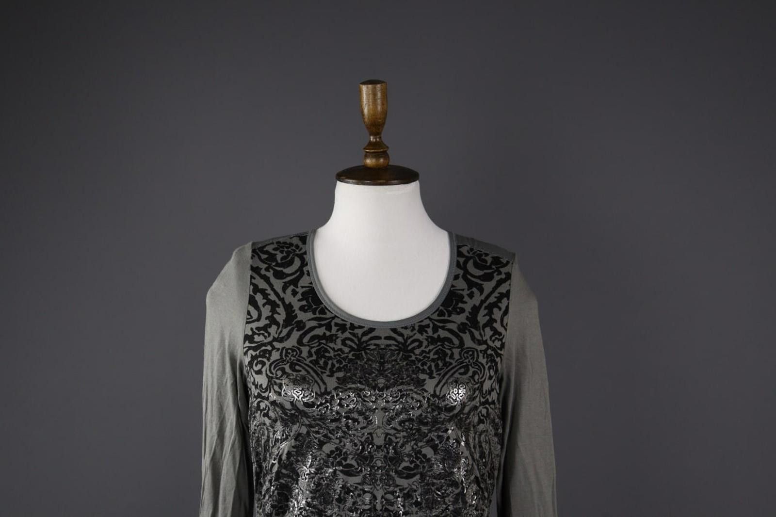 Designer Luisa Cerano Multi Viscose Spell Out Shirt Top Size 8 Size M / US 6-8 / IT 42-44 - 2 Thumbnail