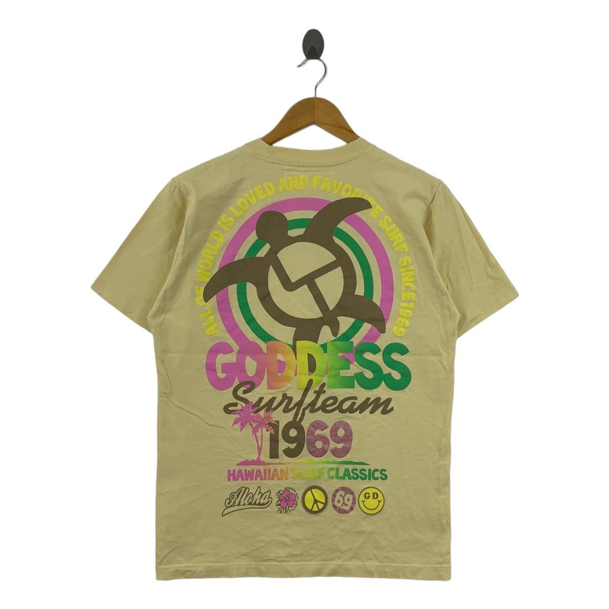 Vintage TEAM GODDESS HAWAII Mahalo Aloha Surfteam Tee Shirt Size L / US 10 / IT 46 - 4 Thumbnail