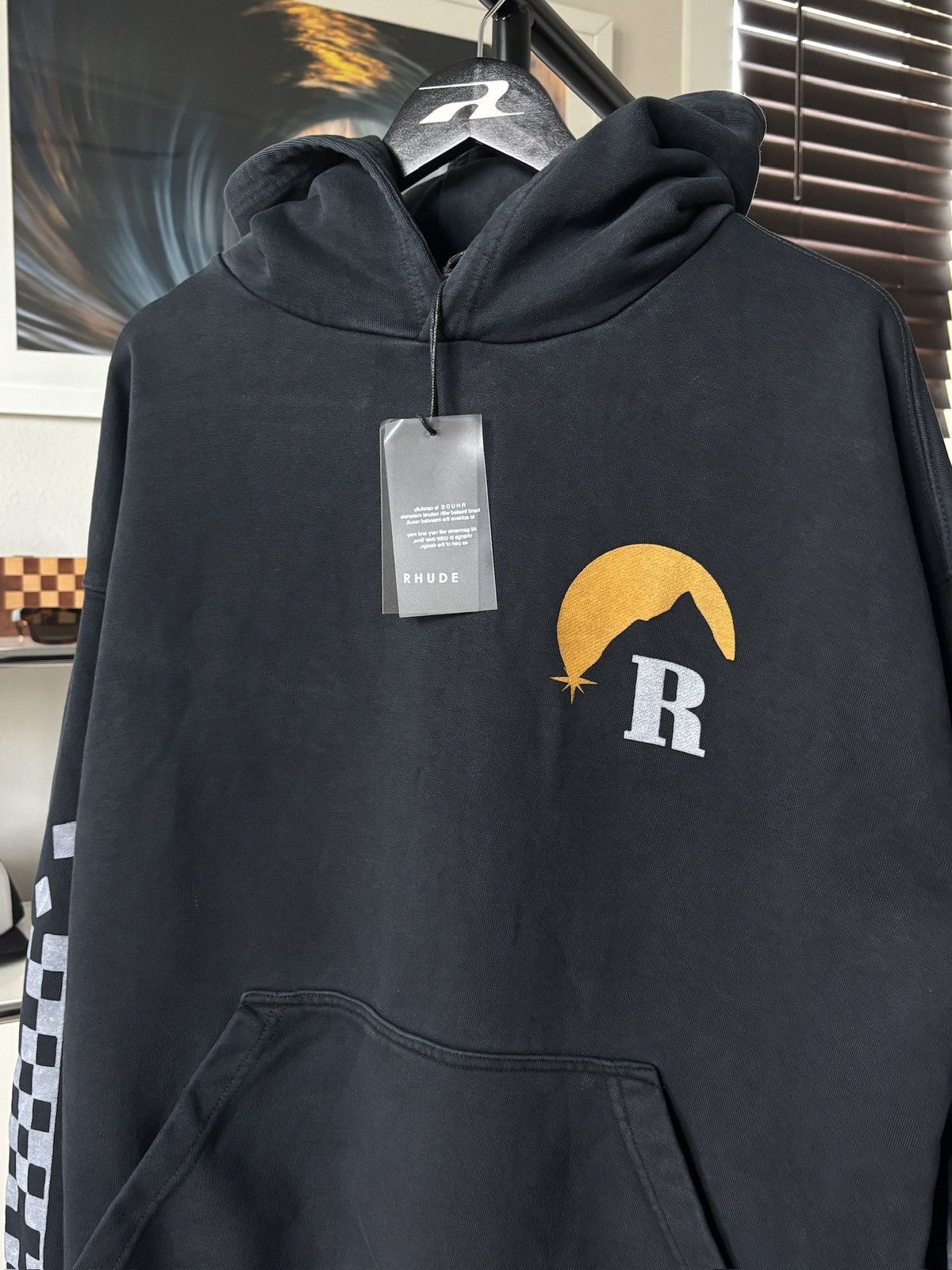 Rhude RHUDE | MOONLIGHT LOGO HOODIE BLACK Size US M / EU 48-50 / 2 - 5 Thumbnail