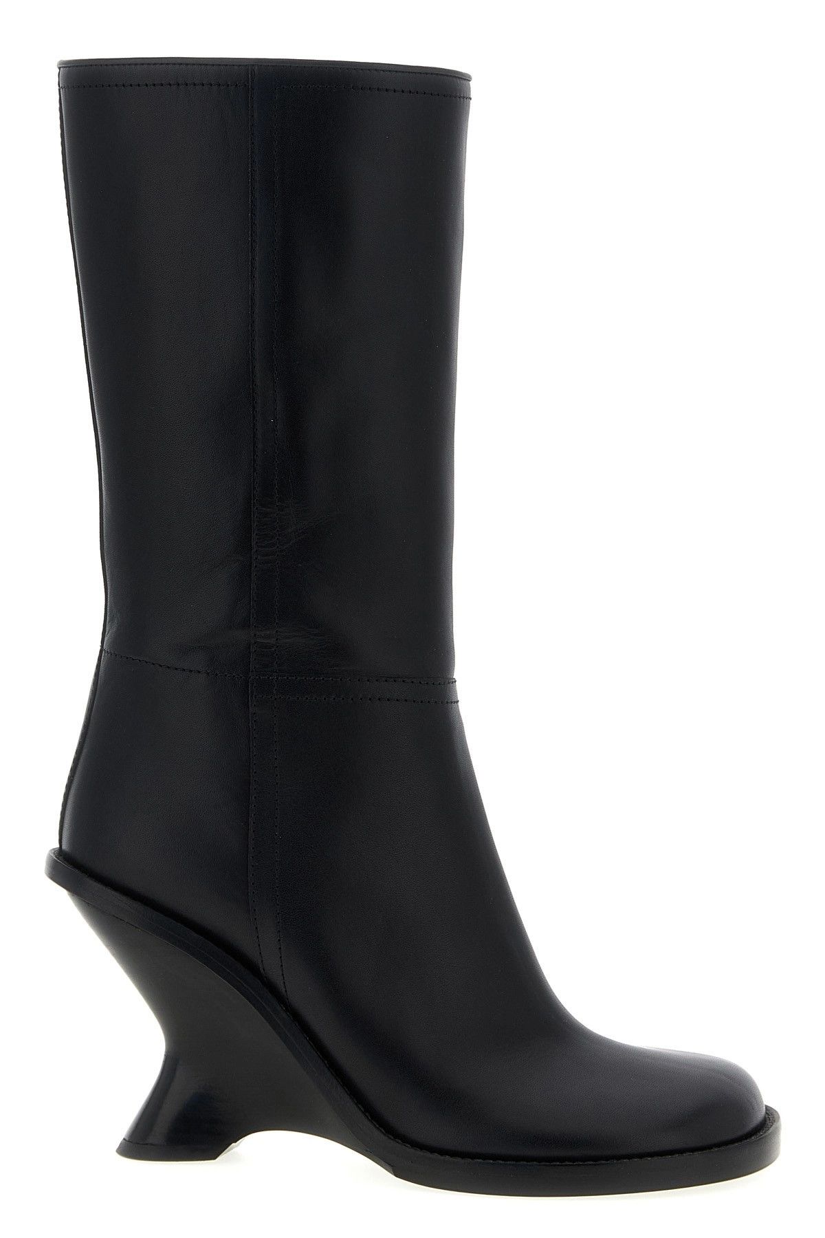 Curved wedge heel boots, image size:1200x1800