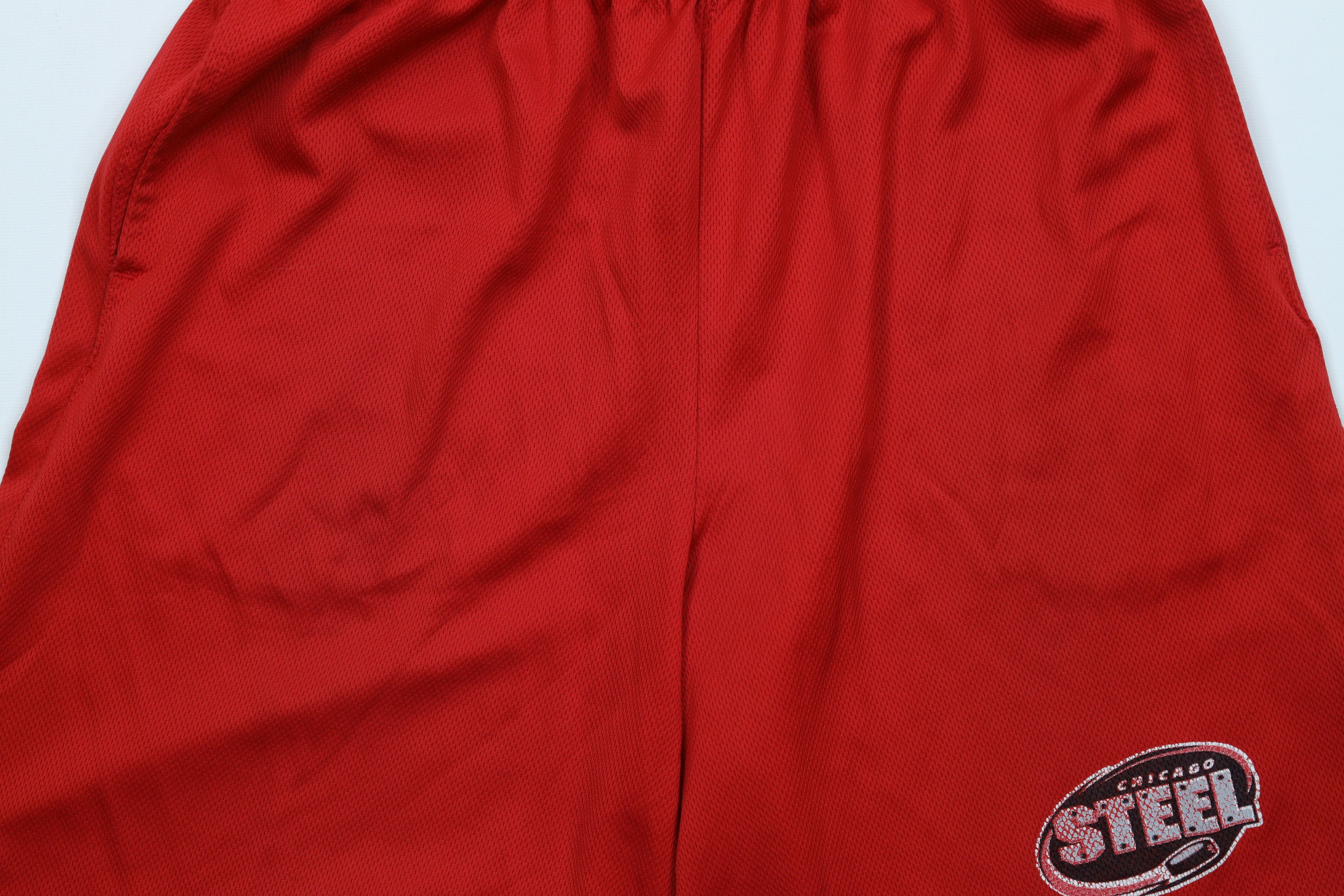 Vintage Vintage Y2K USHL Team Issued Chicago Steel Hockey Shorts Red Size US 32 / EU 48 - 3 Thumbnail