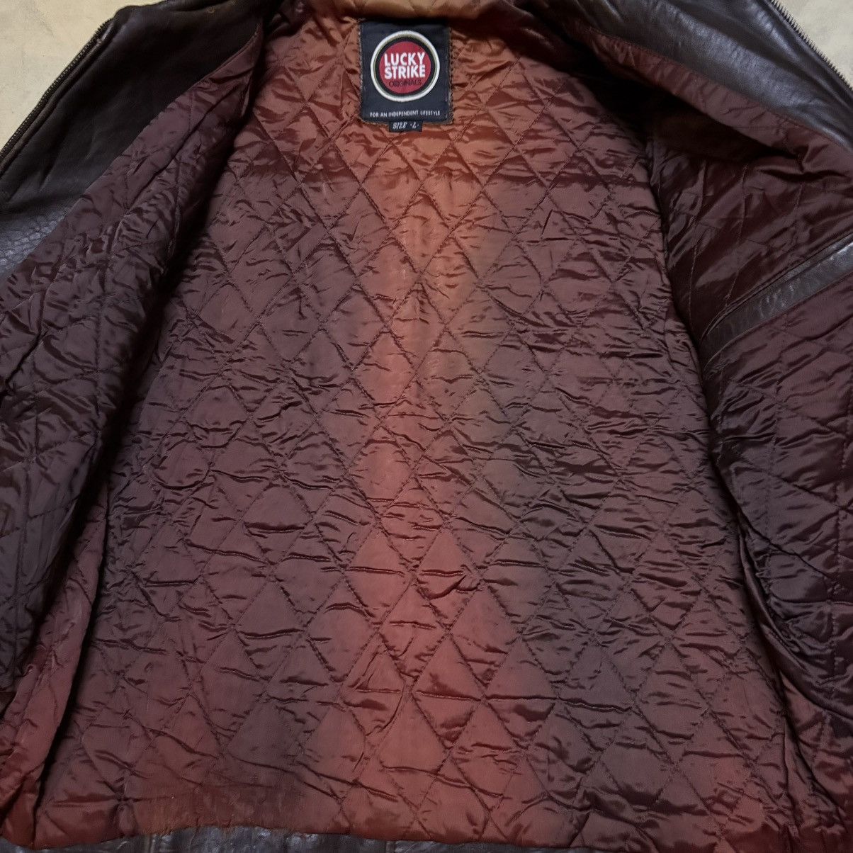 Genuine Leather Vintage Genuine Leather Lucky Strike Jacket Size US L / EU 52-54 / 3 - 8 Thumbnail