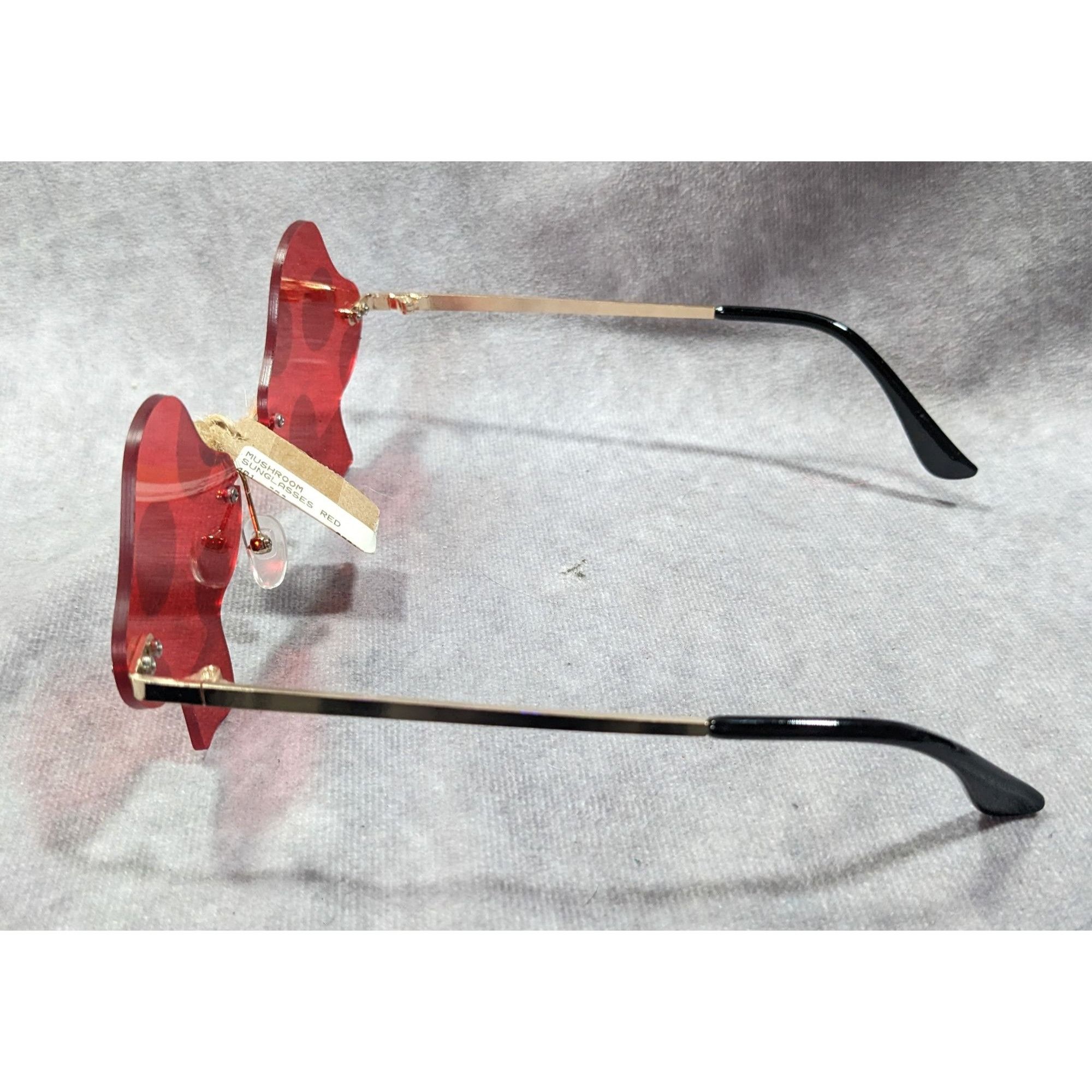 Other Funky Cottagecore Red Mushroom Novelty Sunglasses Size ONE SIZE - 5 Thumbnail