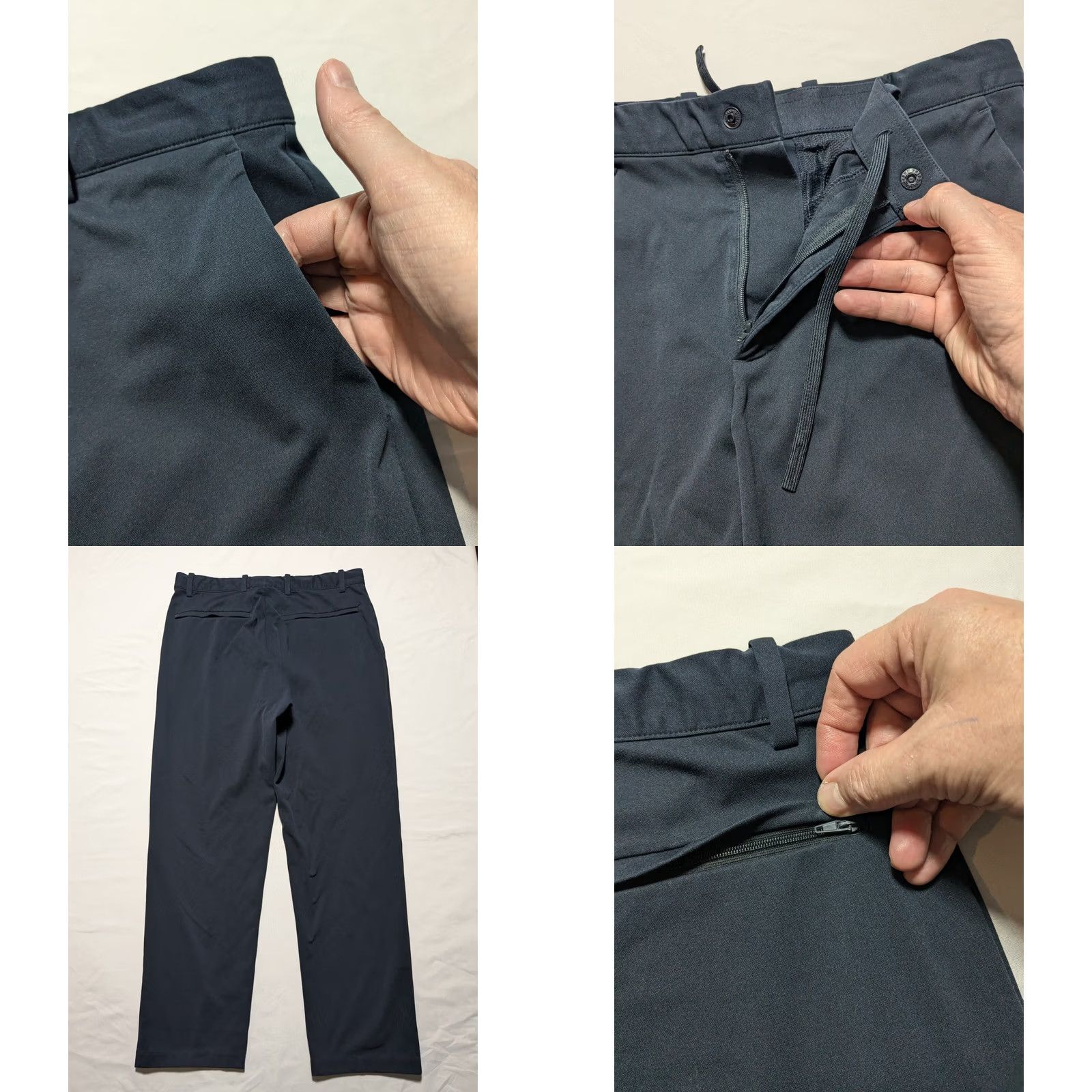 Uniqlo UNIQLO Women Medium Navy Polyester Chino Pants shirts? Size 32" / US 10 / IT 46 - 9 Thumbnail