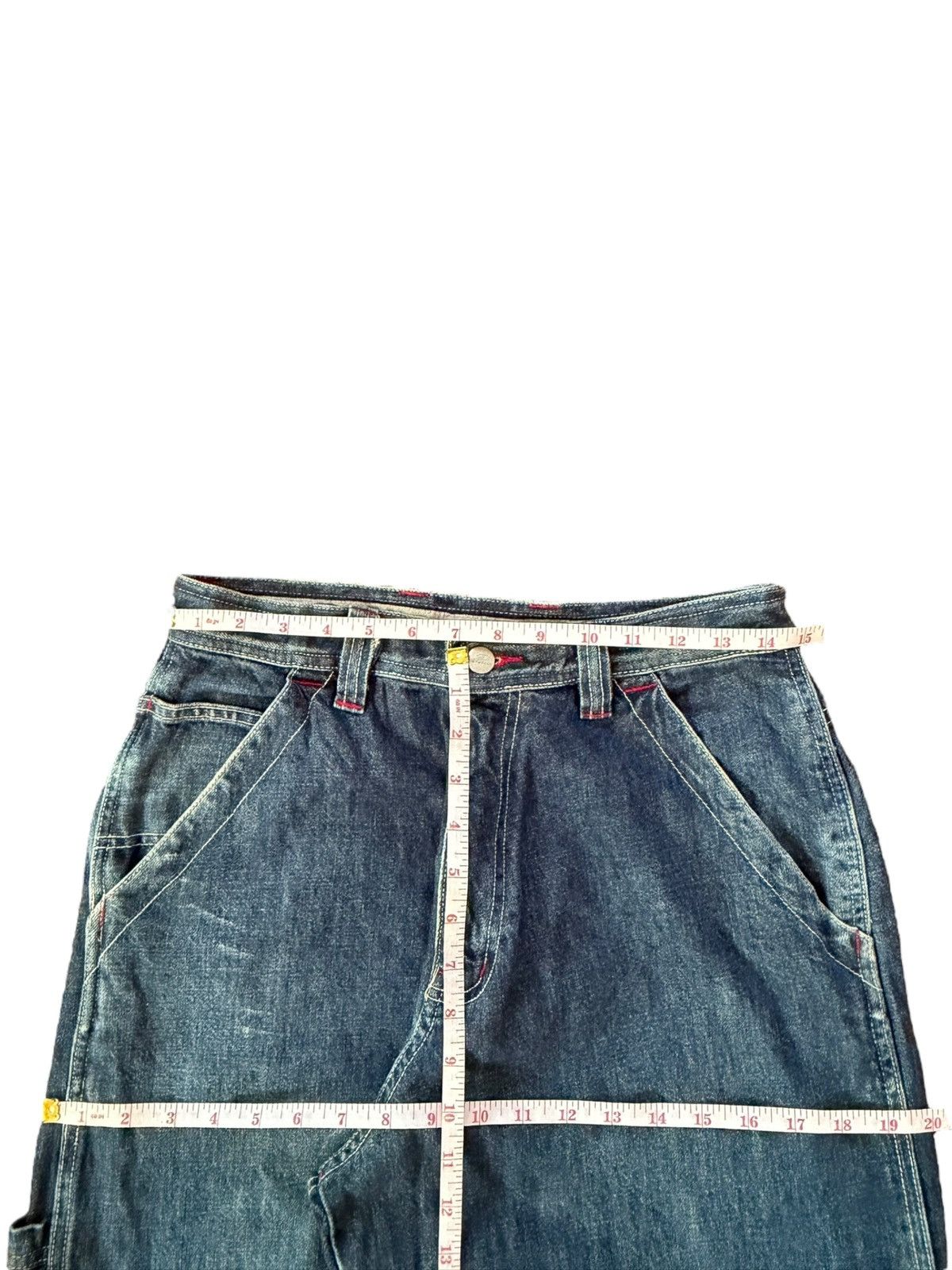 FUCT Vintage Japanese Brand Blue Wash Carpenter Baggy Jeans Size US 29 - 6 Thumbnail