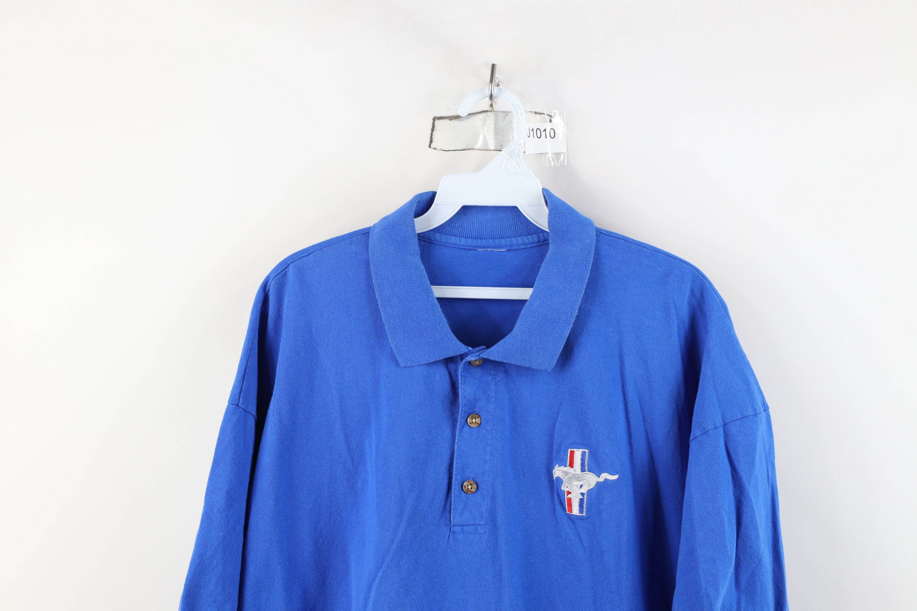 Vintage Vintage 90s Ford Motor Co Mustang Collared Golf Polo Shirt Size US XXL / EU 58 / 5 - 2 Thumbnail